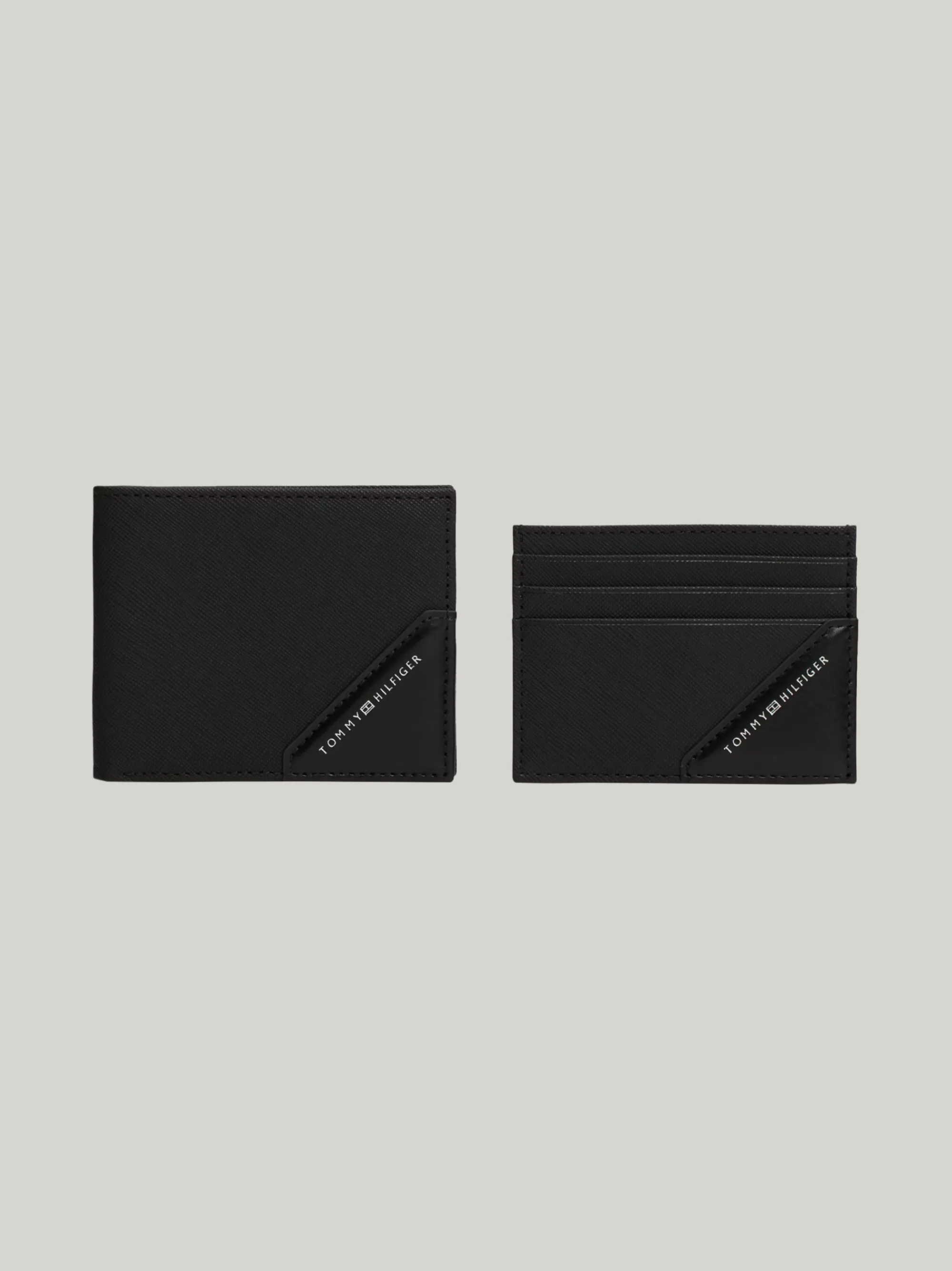 Portemonnees & Sleutelhangers*Tommy Hilfiger Cadeaubox Met Leren Creditcardhouders BLACK