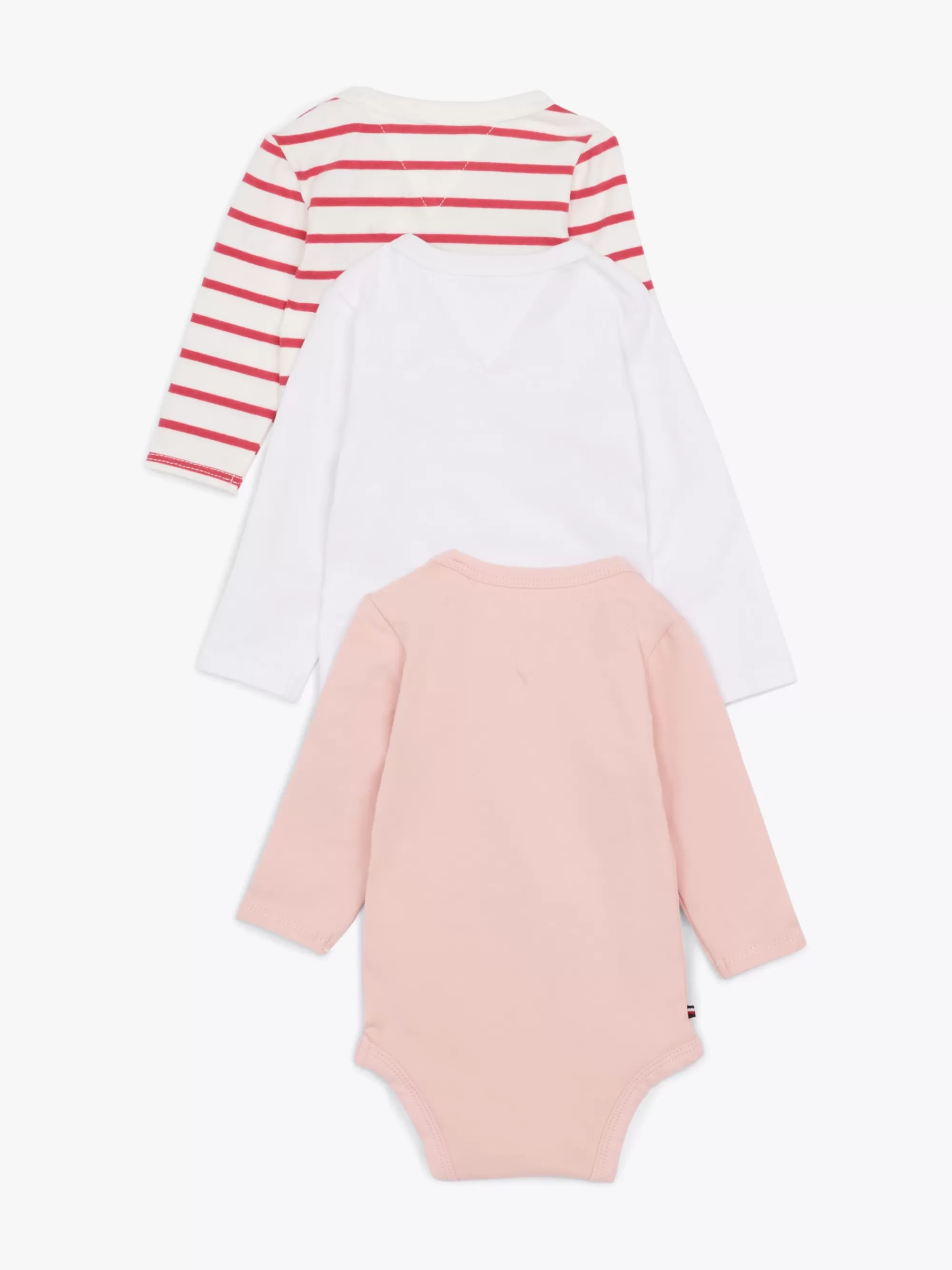 Meisjes | Jongens*Tommy Hilfiger Cadeauset Met 3 Longsleeve Rompers SOFT ROSE