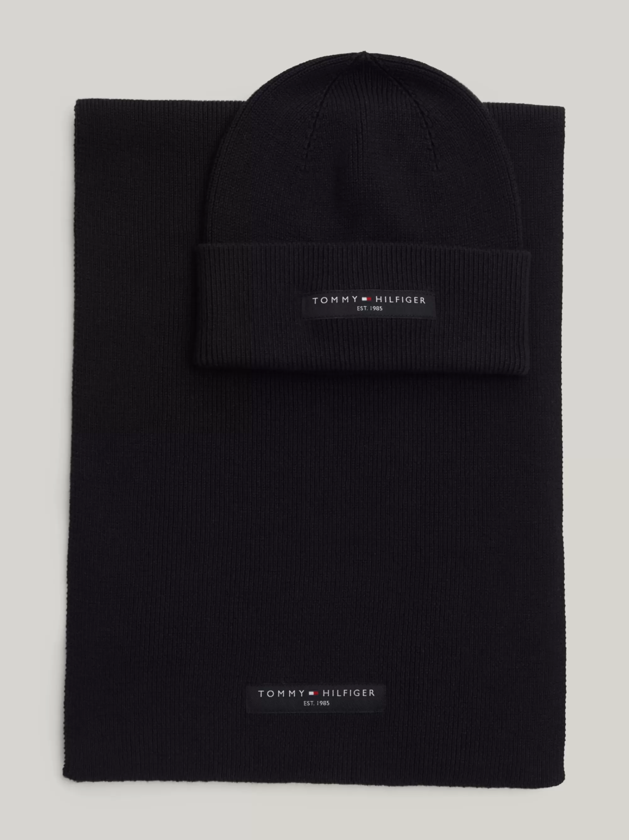 Mutsen, Handschoenen & Sjaals*Tommy Hilfiger Cadeauset Met Beanie En Sjaal BLACK