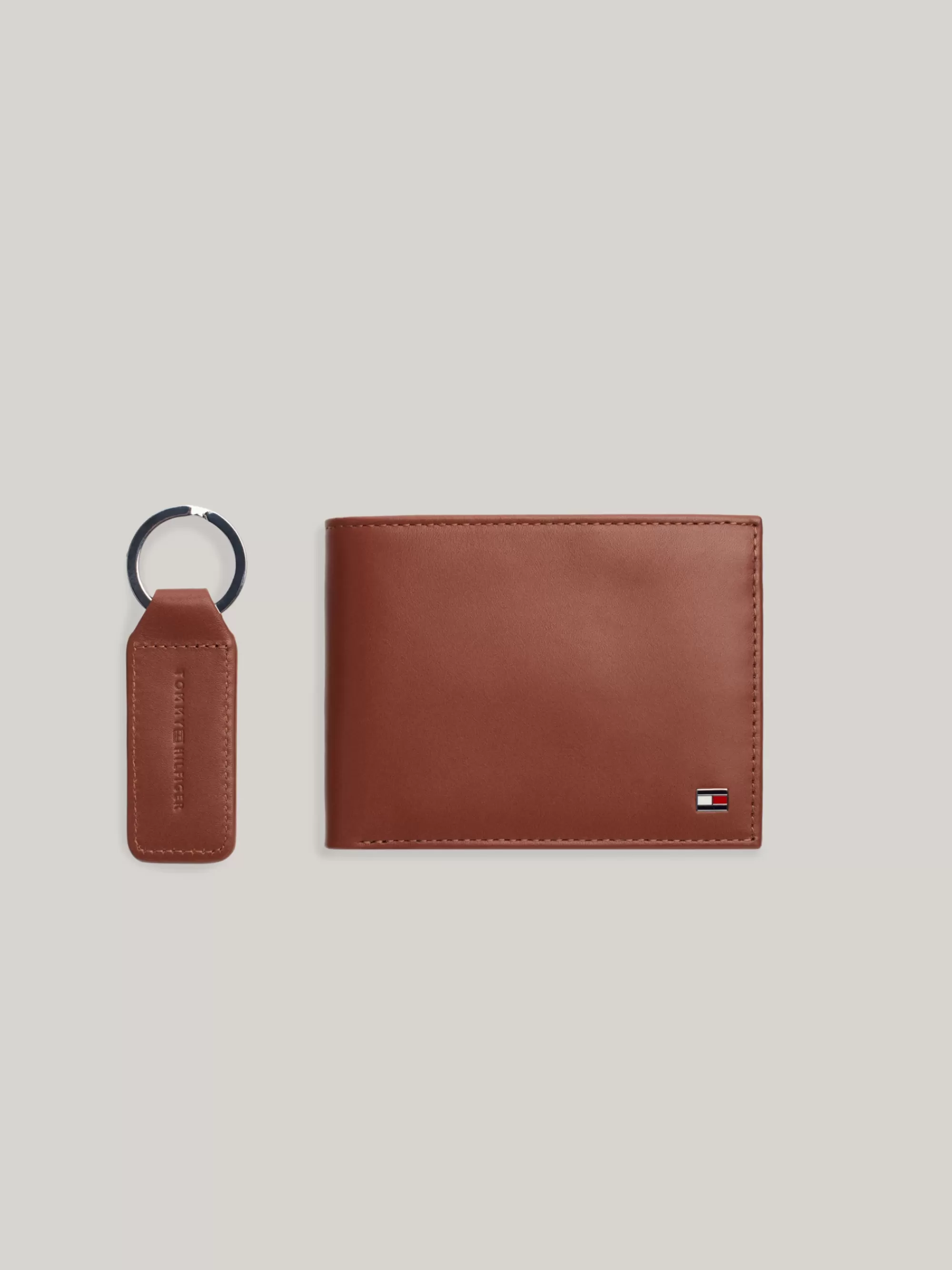 Portemonnees & Sleutelhangers*Tommy Hilfiger Cadeauset Met Portemonnee En Sleutelhanger COGNAC
