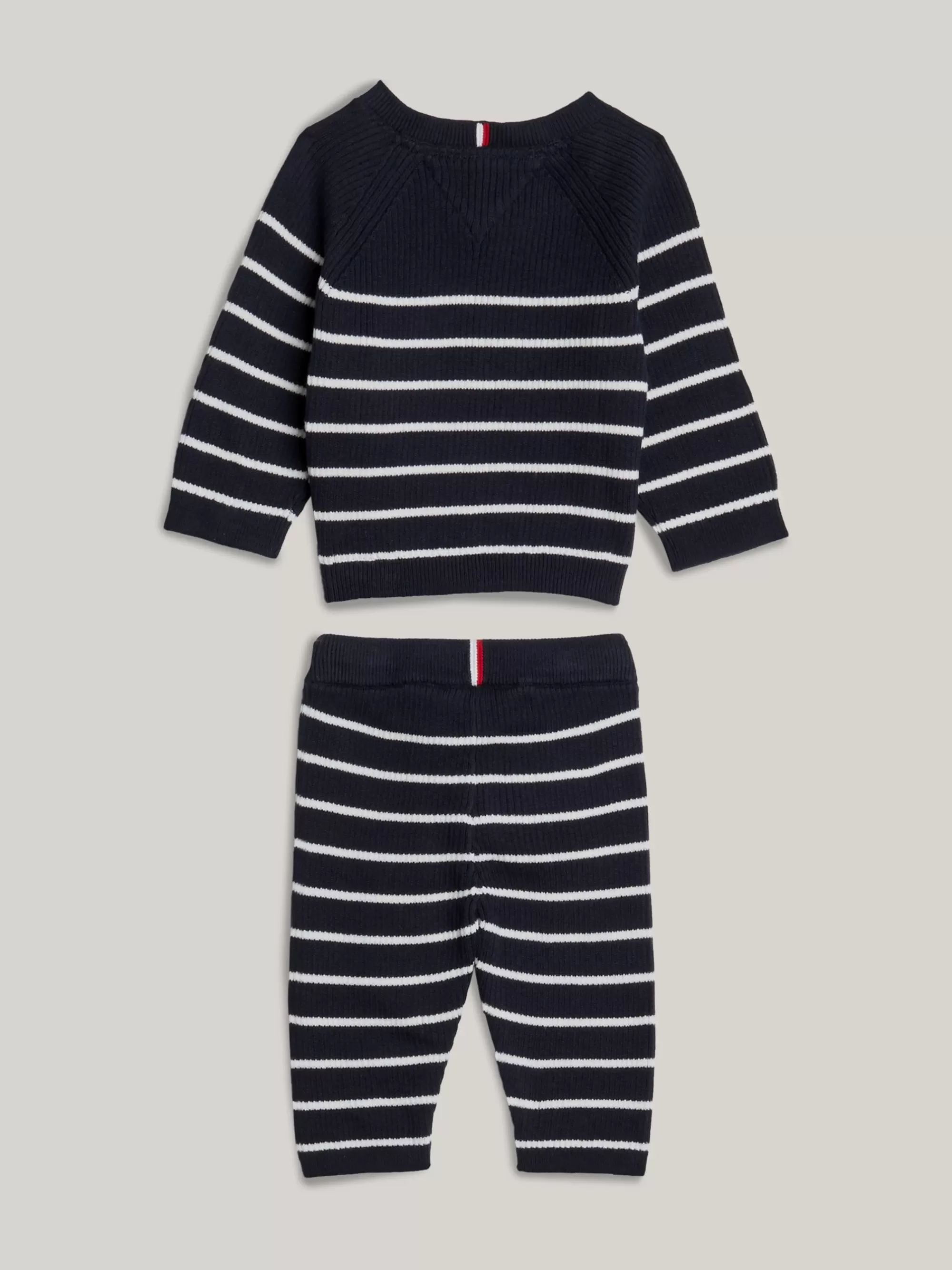 Meisjes | Jongens*Tommy Hilfiger Cadeauset Met Ribgebreid Vest En Jogger DESERT SKY STRIPE