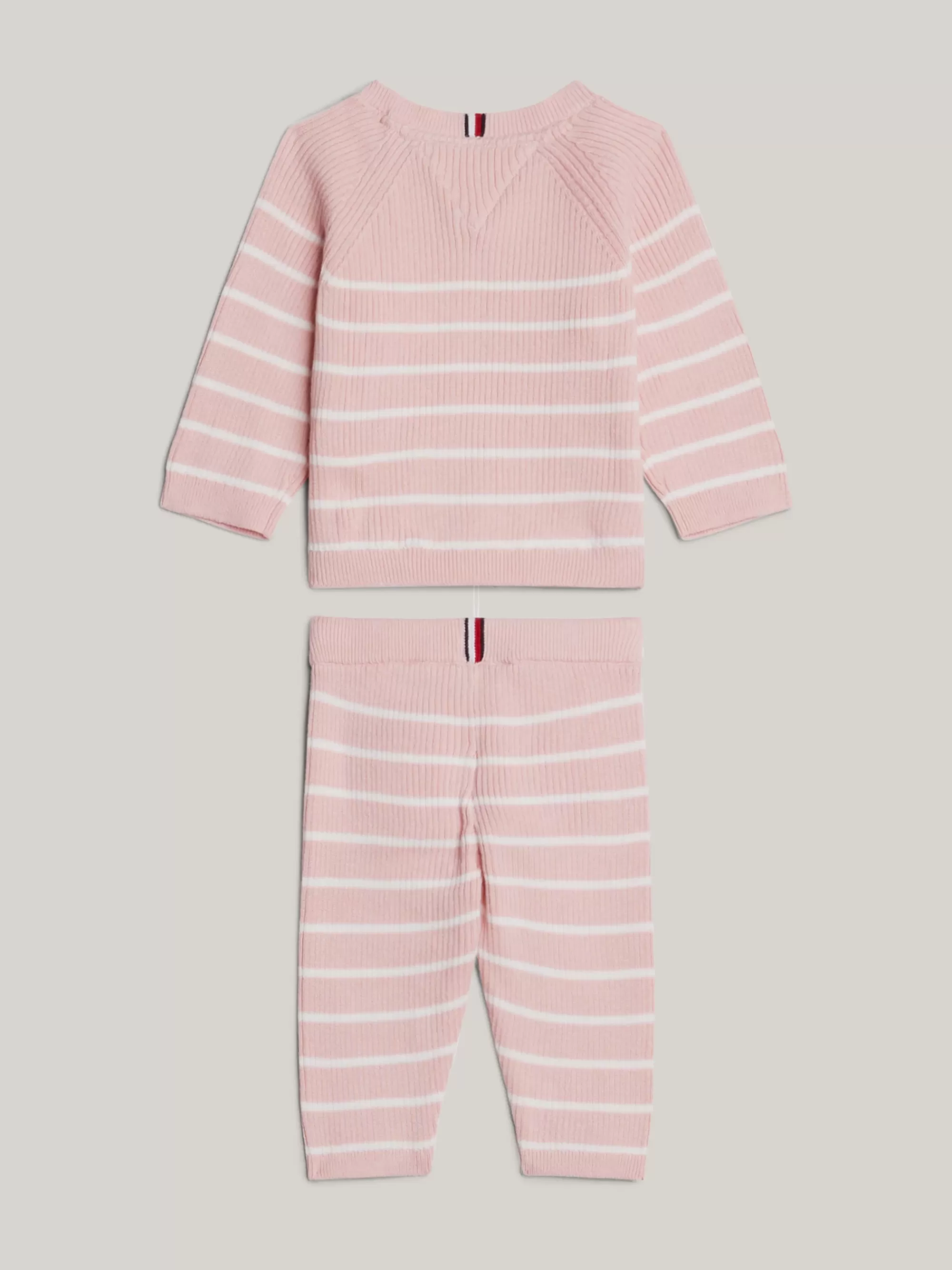 Meisjes | Jongens*Tommy Hilfiger Cadeauset Met Ribgebreid Vest En Jogger SOFT ROSE STRIPE