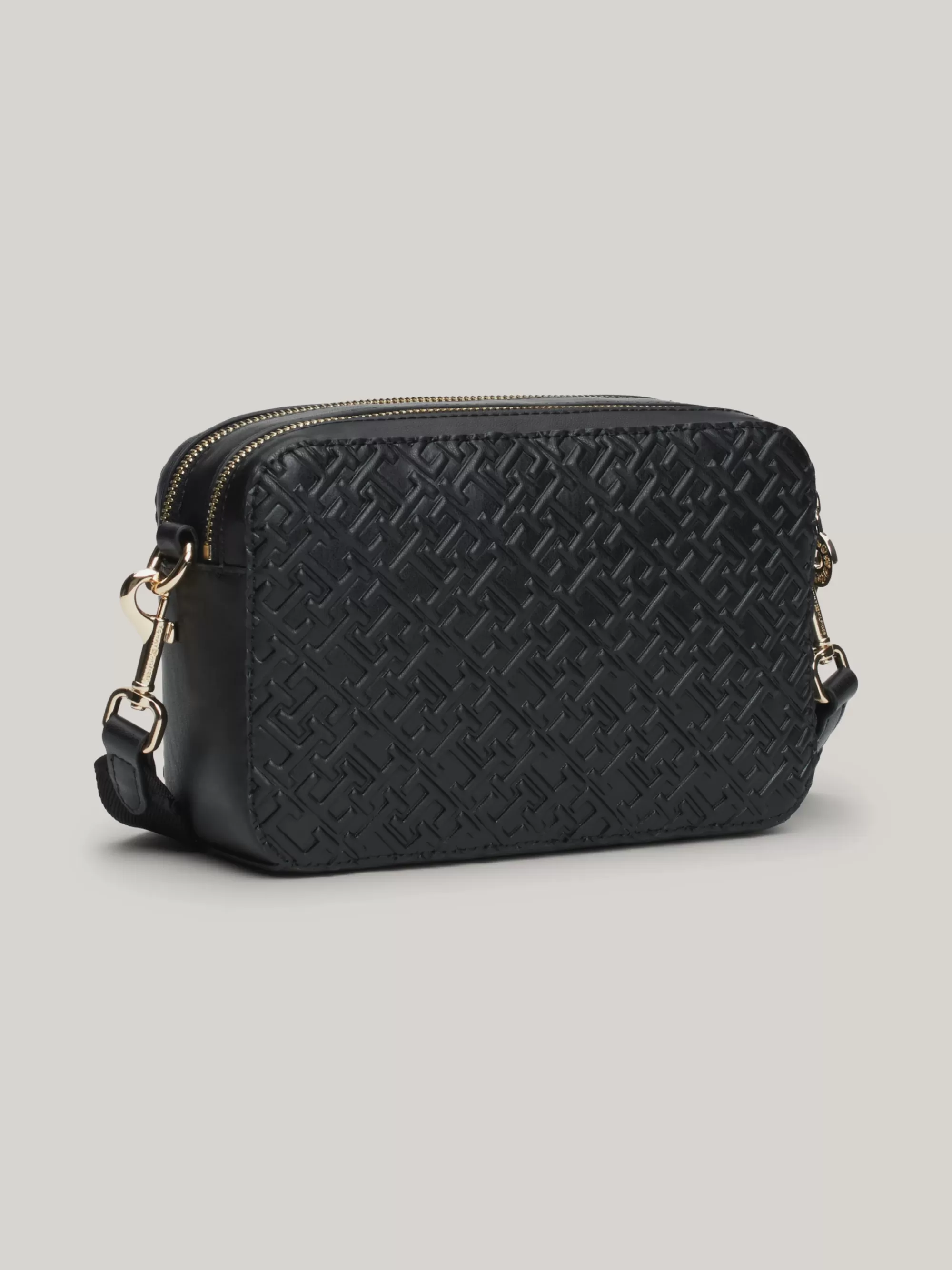 Crossbodytassen*Tommy Hilfiger Cameratas Met TH-monogram In Reliëf BLACK