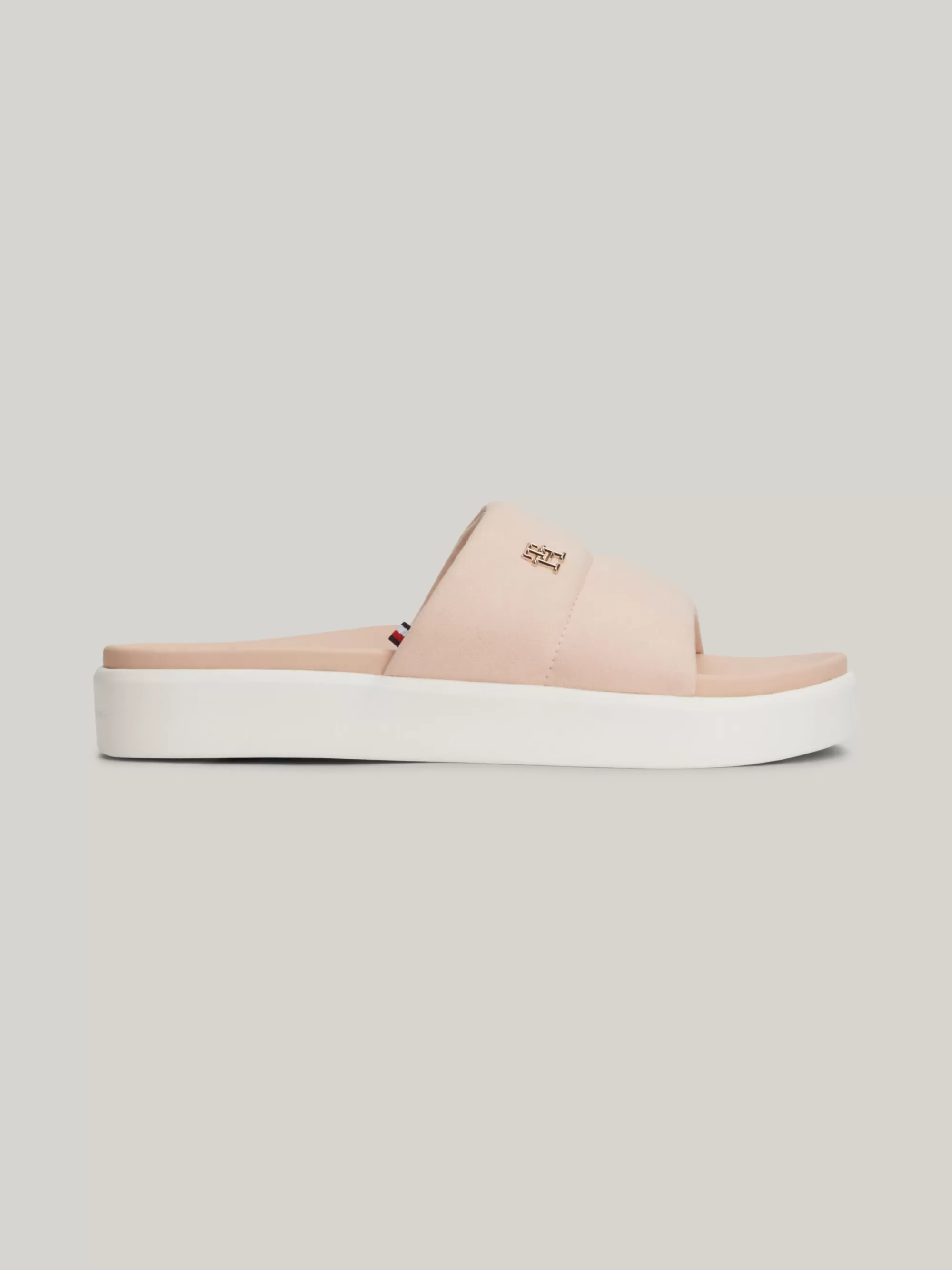 Sandalen*Tommy Hilfiger Casual Chic Badslipper Met Plateauzool PINK BLOOM
