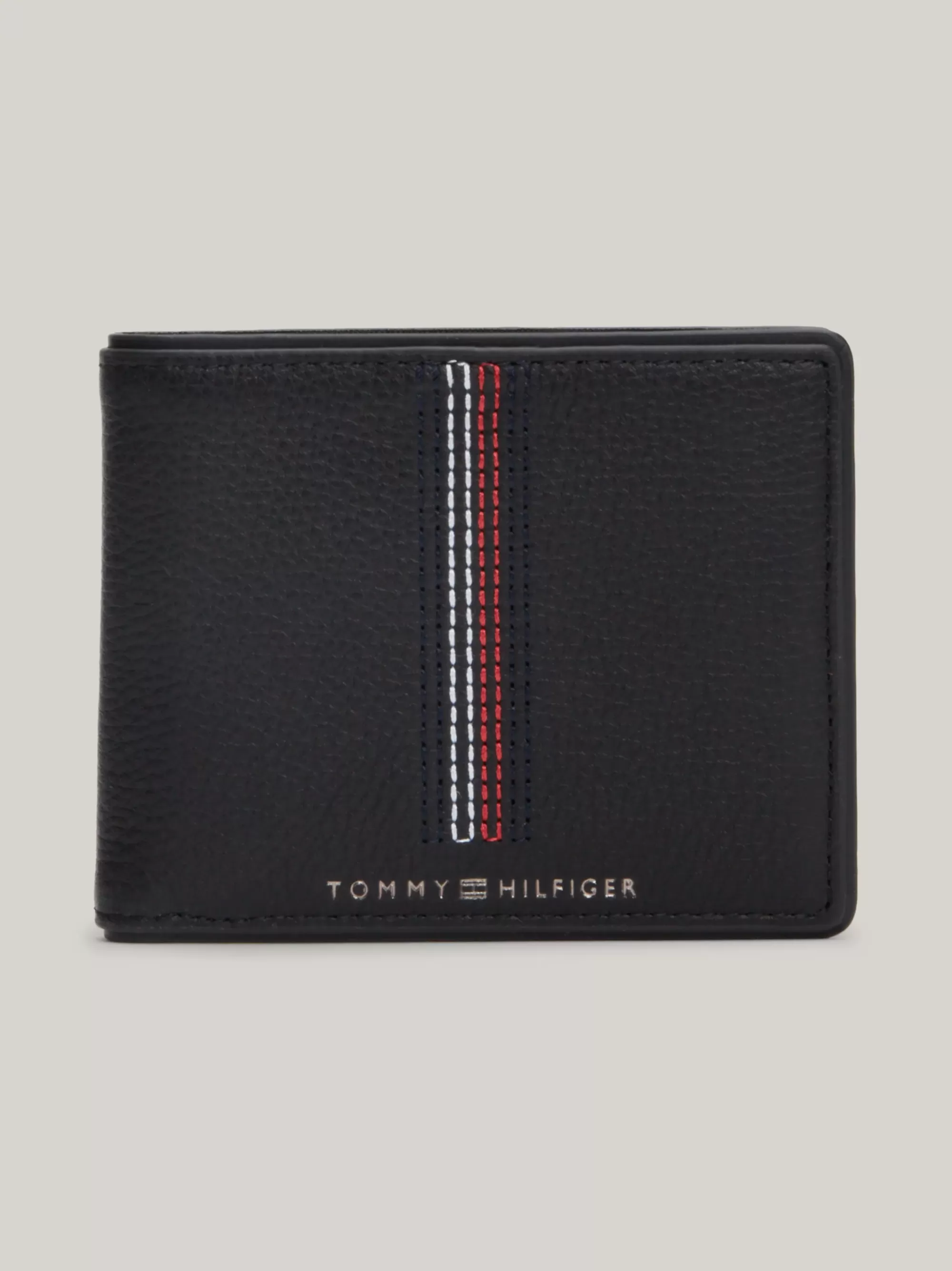 Portemonnees & Sleutelhangers*Tommy Hilfiger Casual Kleine Creditcardhouder Van Leer BLACK