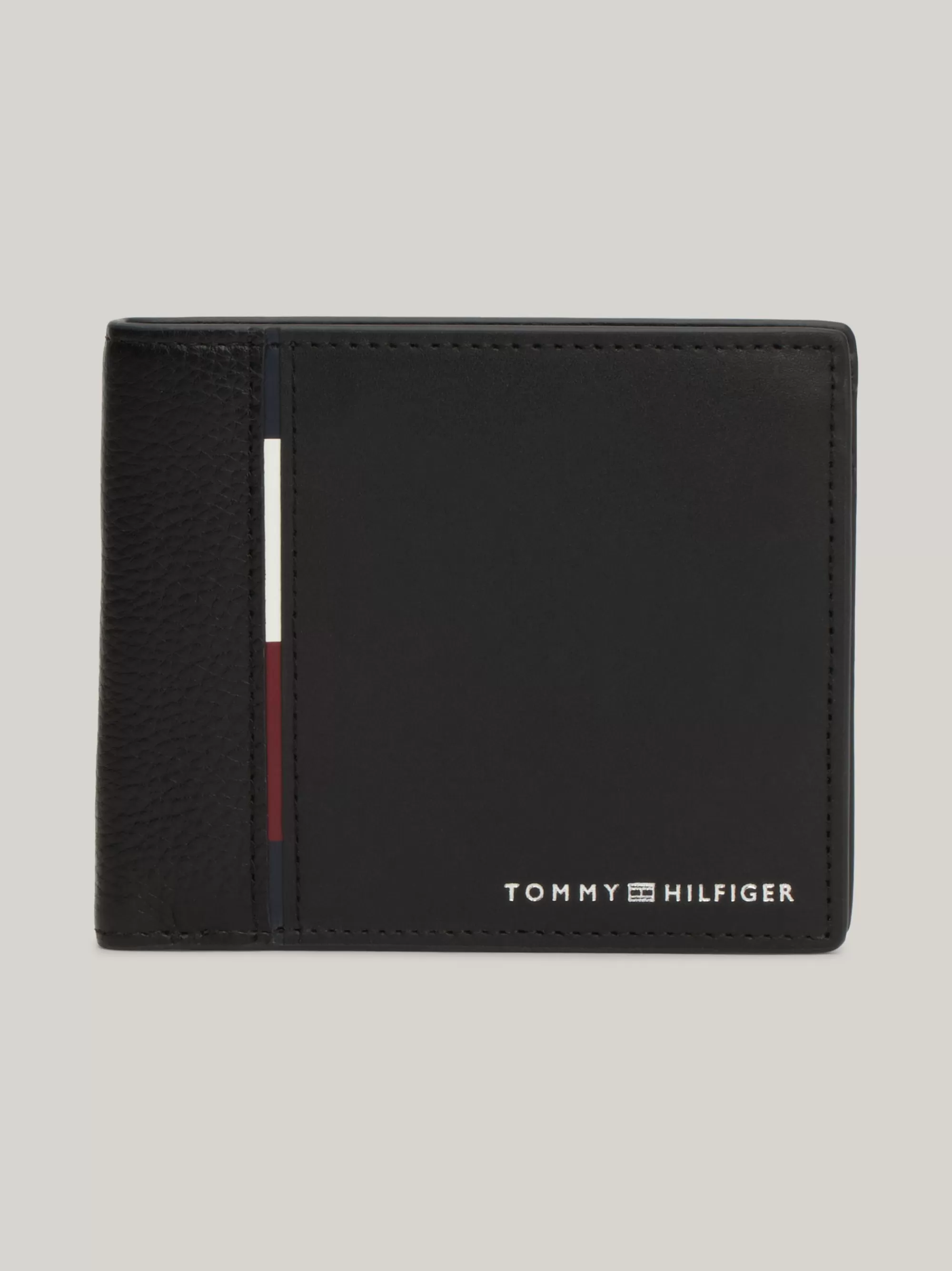 Portemonnees & Sleutelhangers*Tommy Hilfiger Casual Leren Creditcard- En Muntportemonnee BLACK