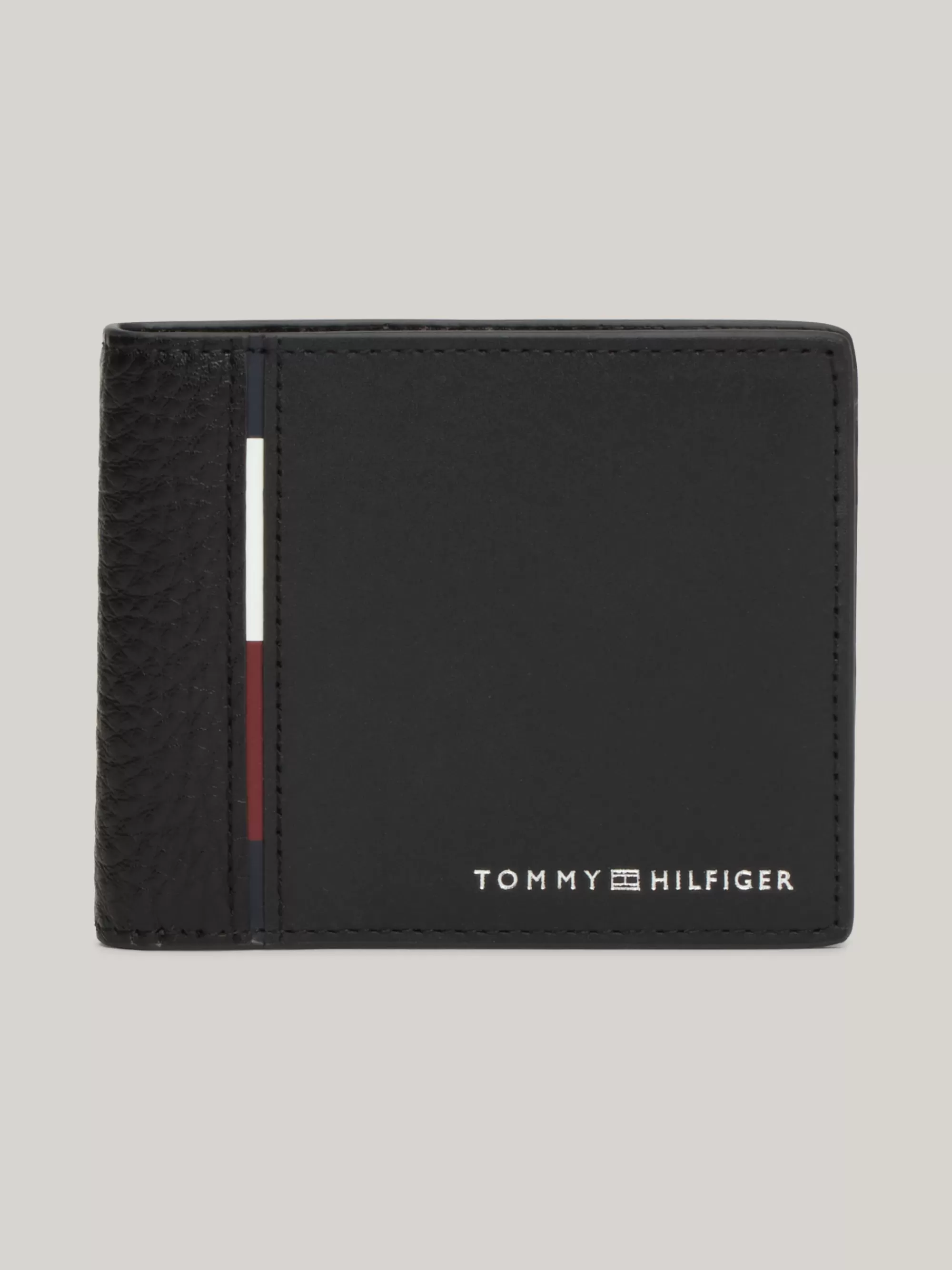 Portemonnees & Sleutelhangers*Tommy Hilfiger Casual Leren Creditcardportemonnee BLACK