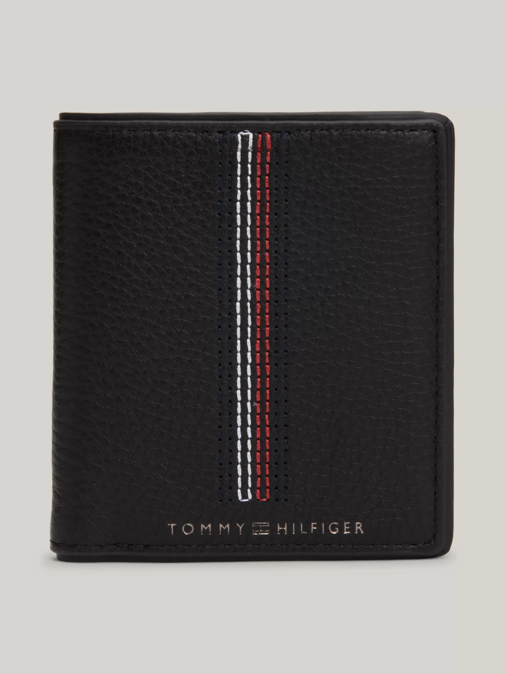 Portemonnees & Sleutelhangers*Tommy Hilfiger Casual Leren Trifold Portemonnee BLACK