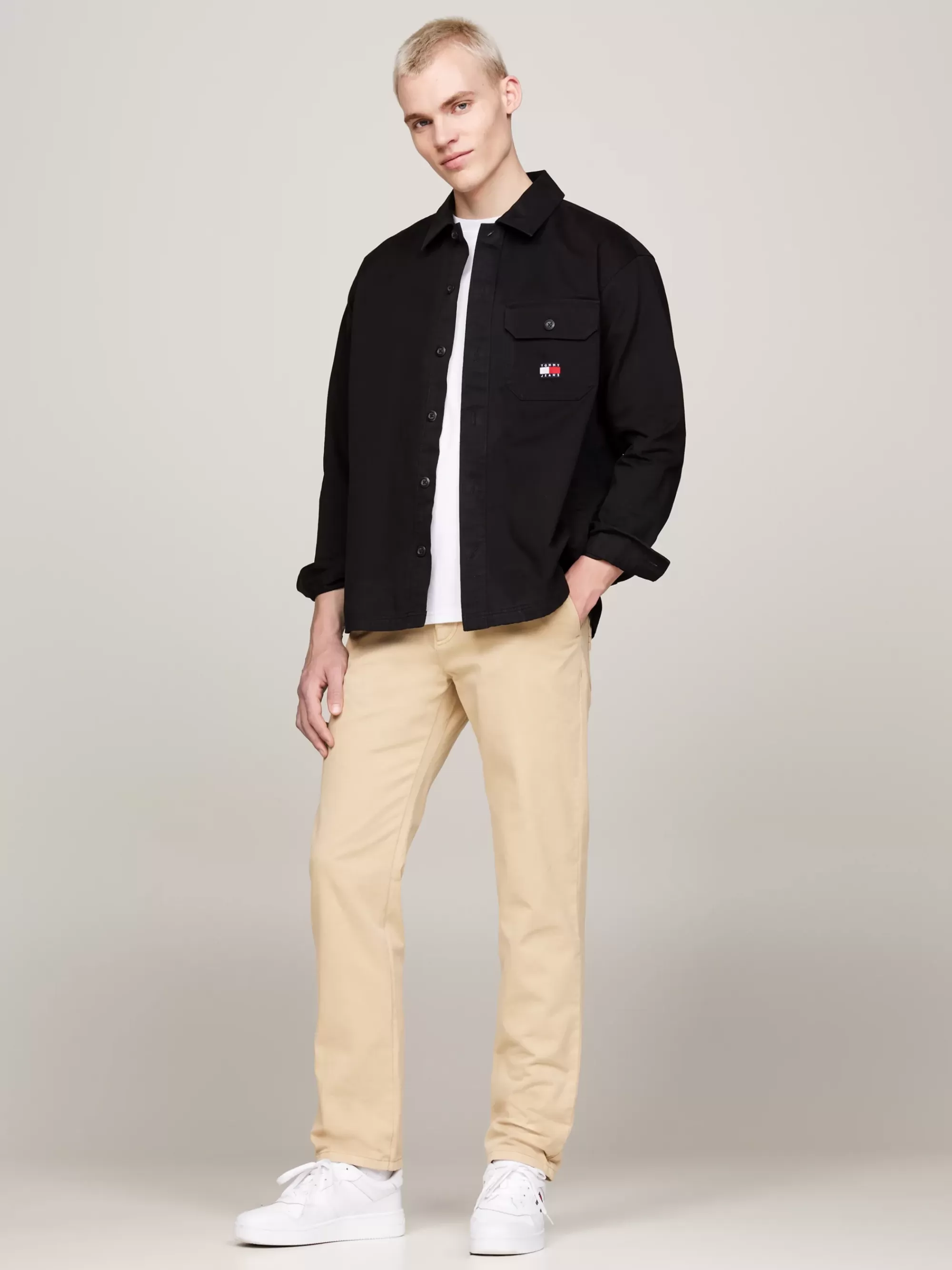 Overhemden*Tommy Hilfiger Casual Overshirt Met Borstzak BLACK