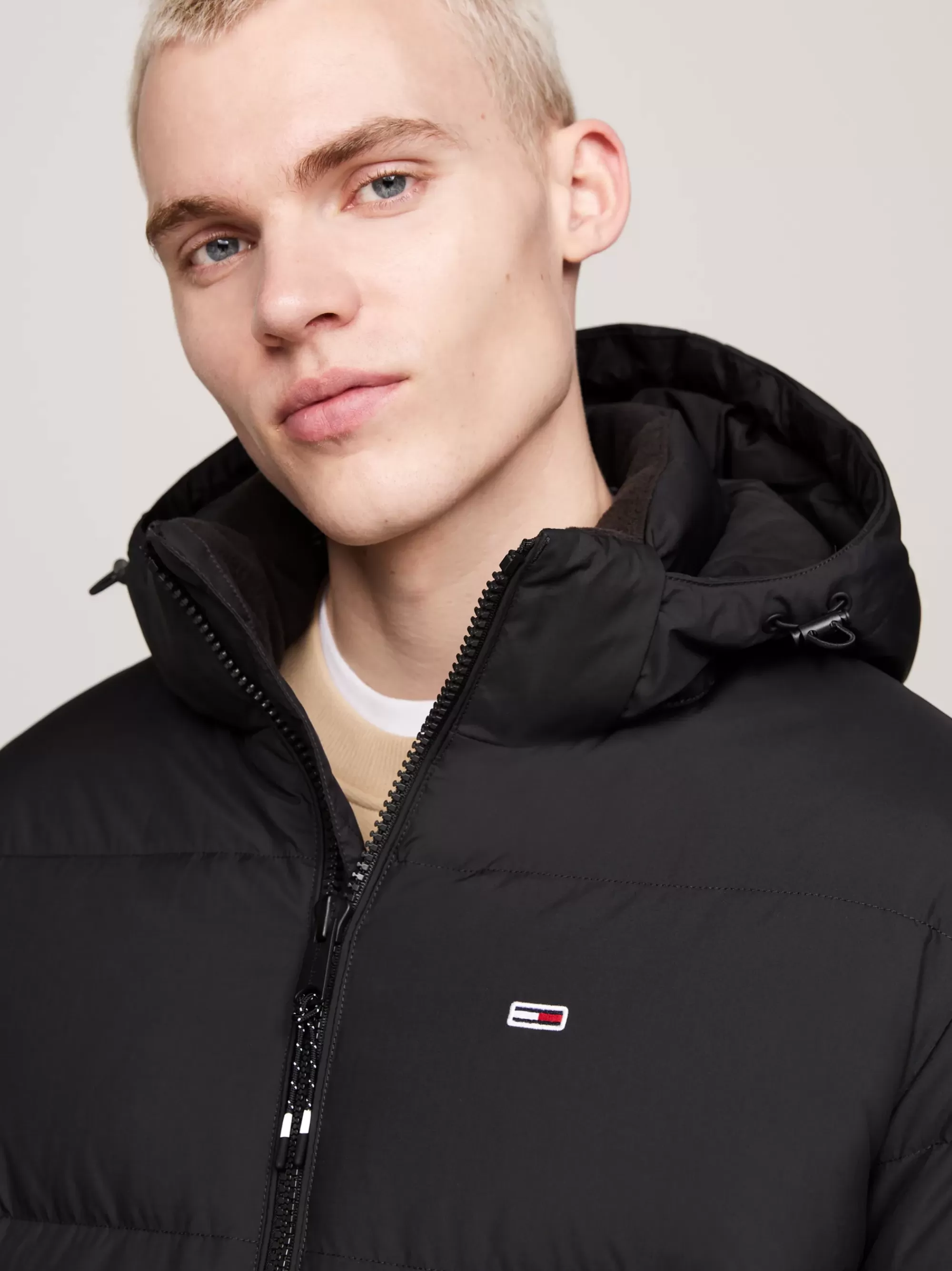 Jassen & Jacks*Tommy Hilfiger Casual Parka Met Capuchon En Dons BLACK