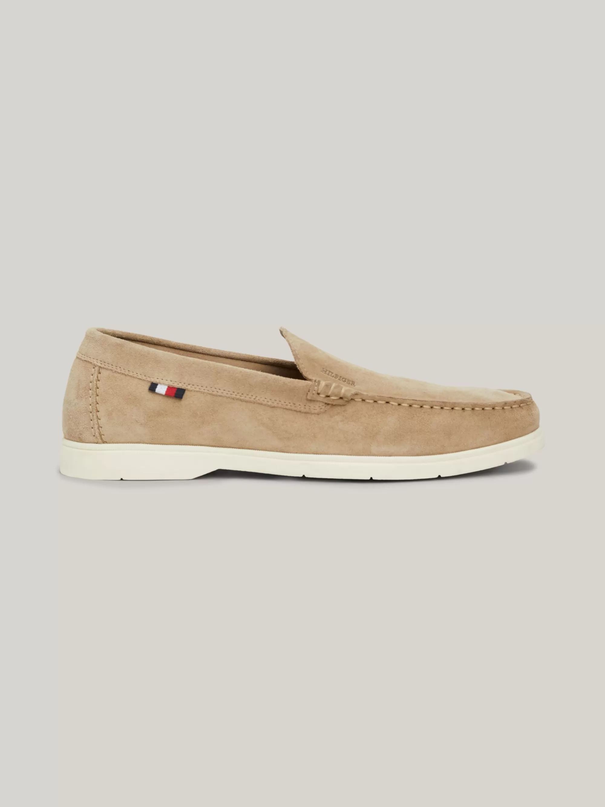 Instappers | Lage Schoenen*Tommy Hilfiger Casual Suède Loafer Met Contrasterende Zool BEIGE