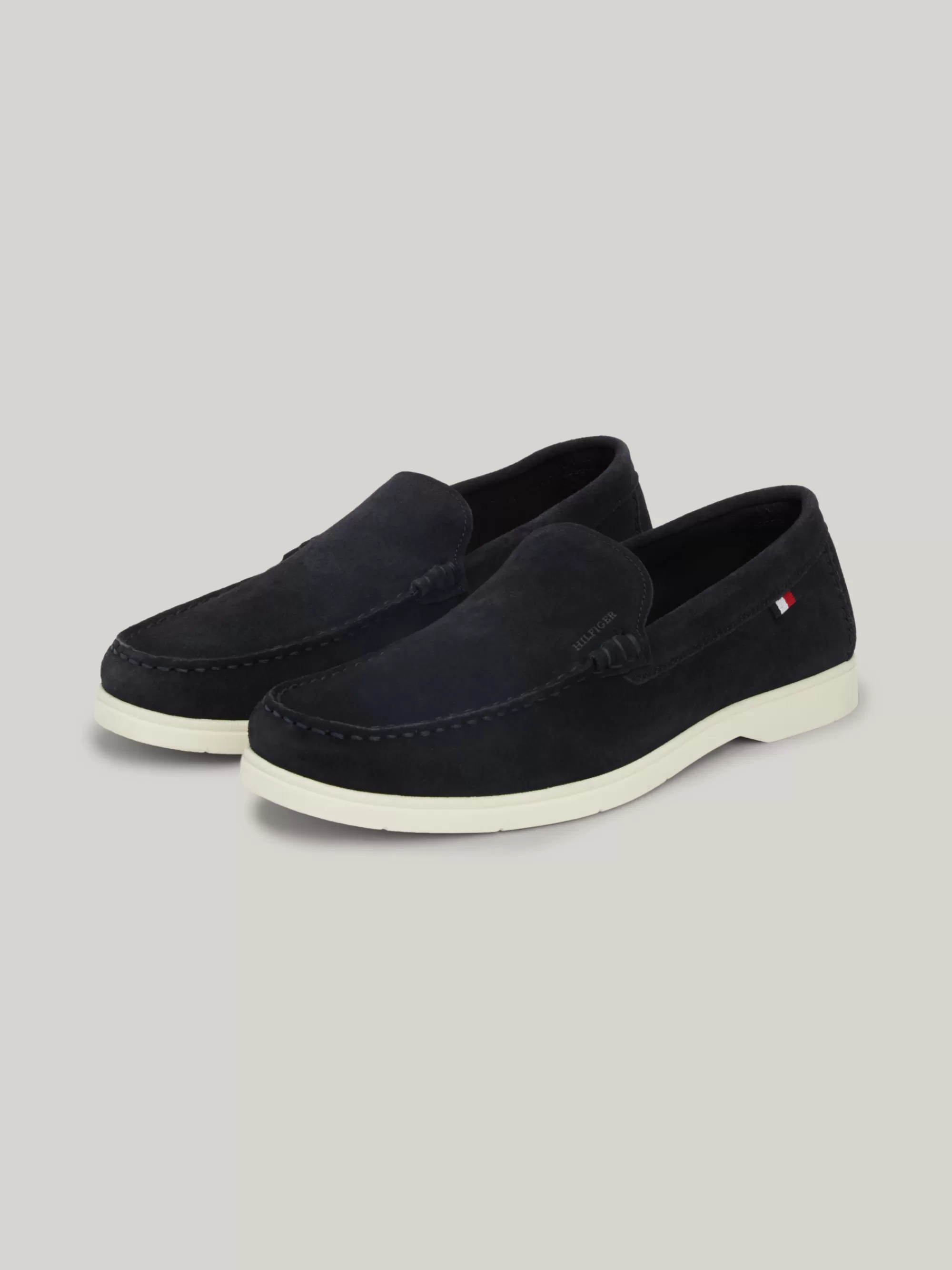 Instappers | Lage Schoenen*Tommy Hilfiger Casual Suède Loafer Met Contrasterende Zool DESERT SKY
