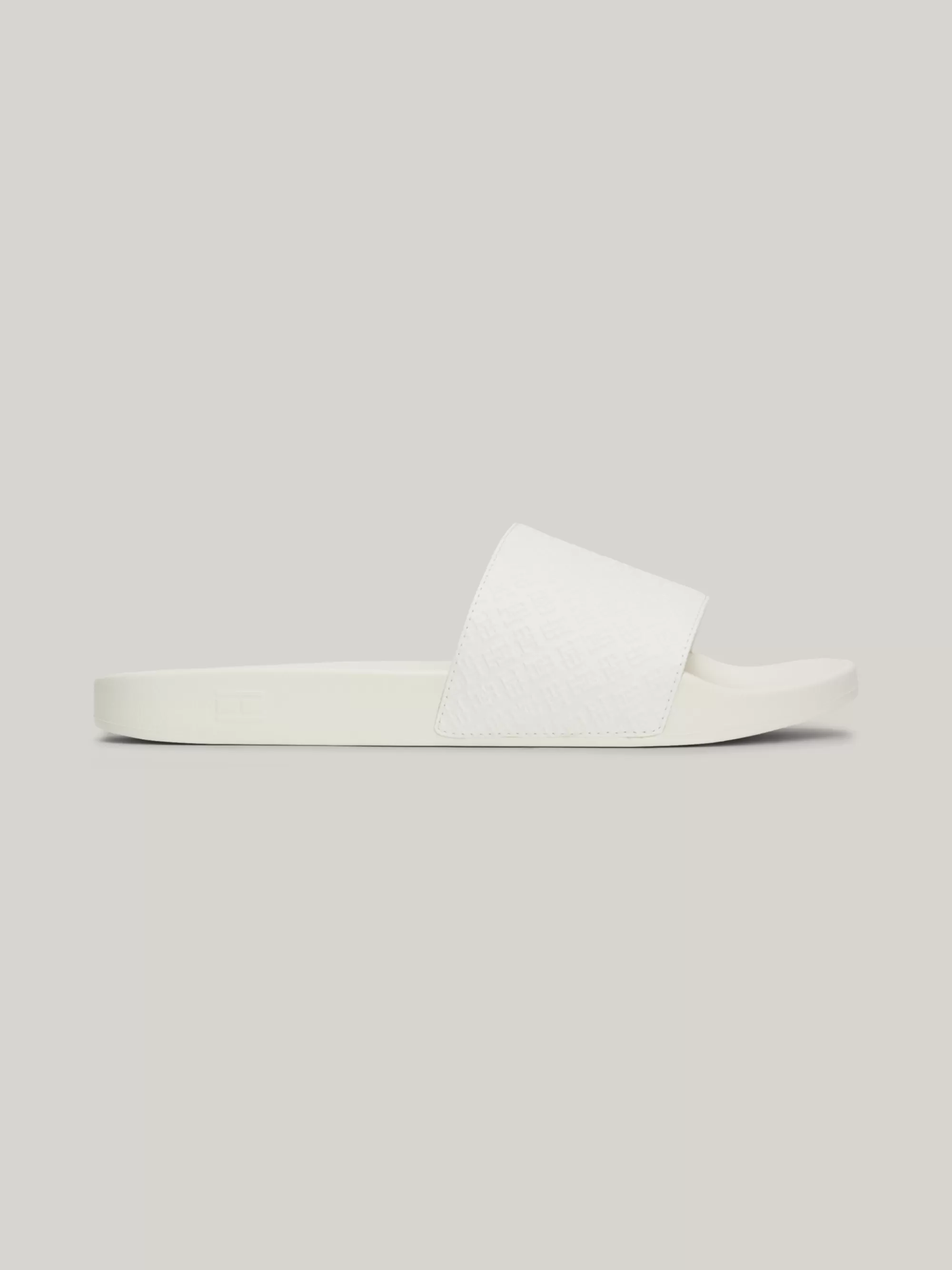 Sandalen*Tommy Hilfiger Casual-chique Badslipper Met TH-monogram ANCIENT WHITE
