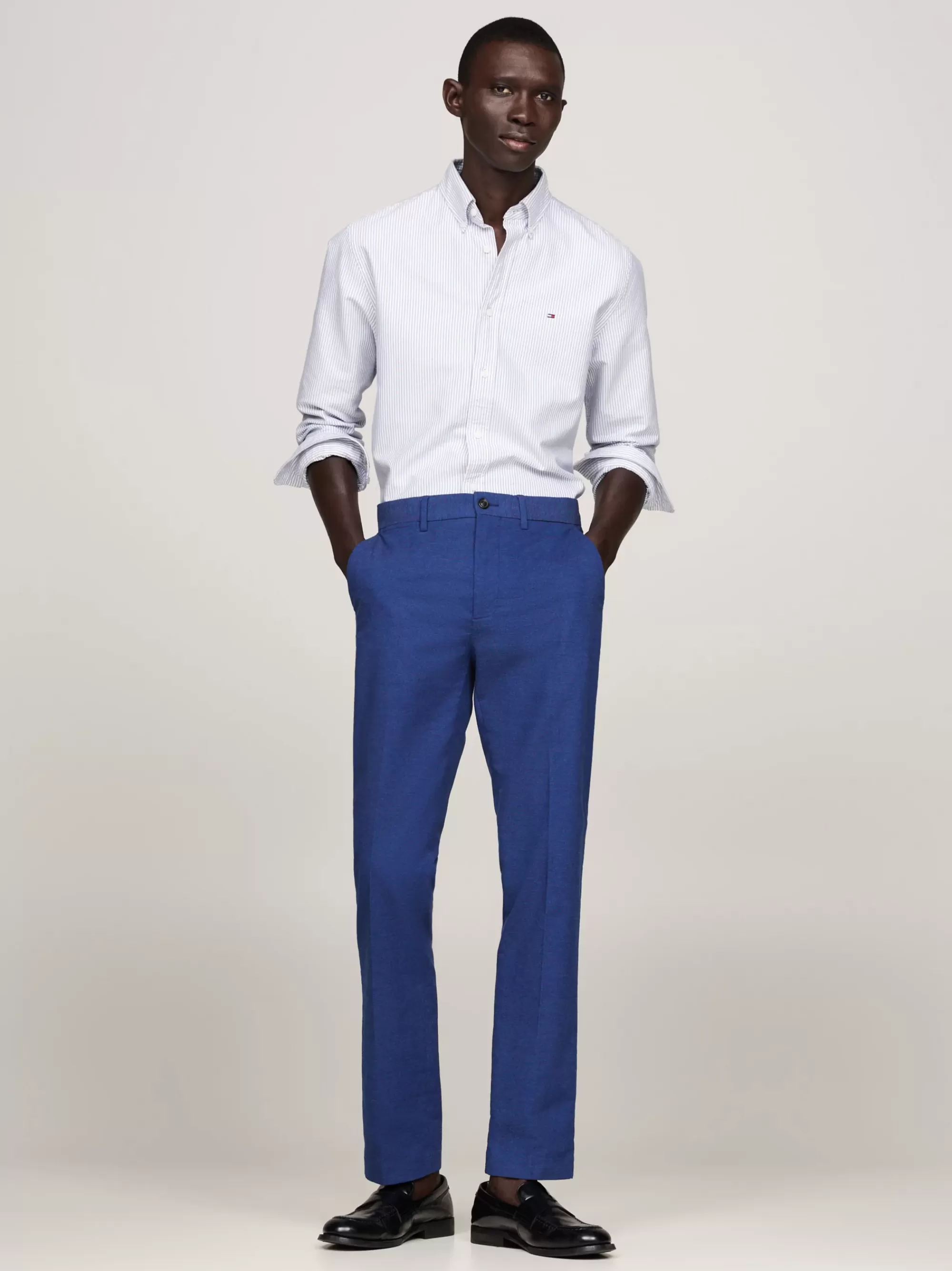 Broeken*Tommy Hilfiger Casual-smart Denton Regular Straight Broek PREPPY NAVY