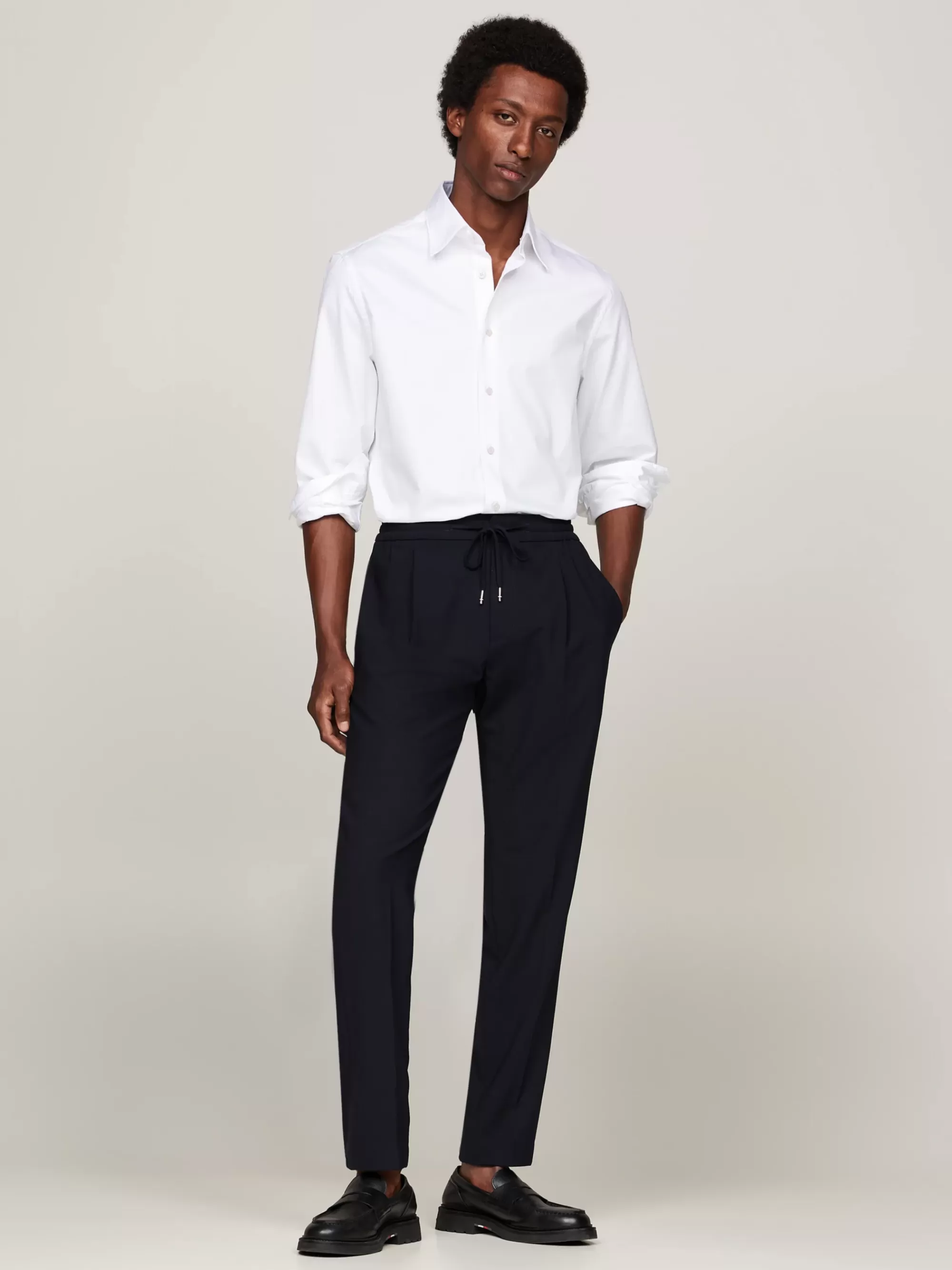 Overhemden*Tommy Hilfiger Casual-smart Regular Fit Overhemd Van Twill OPTIC WHITE