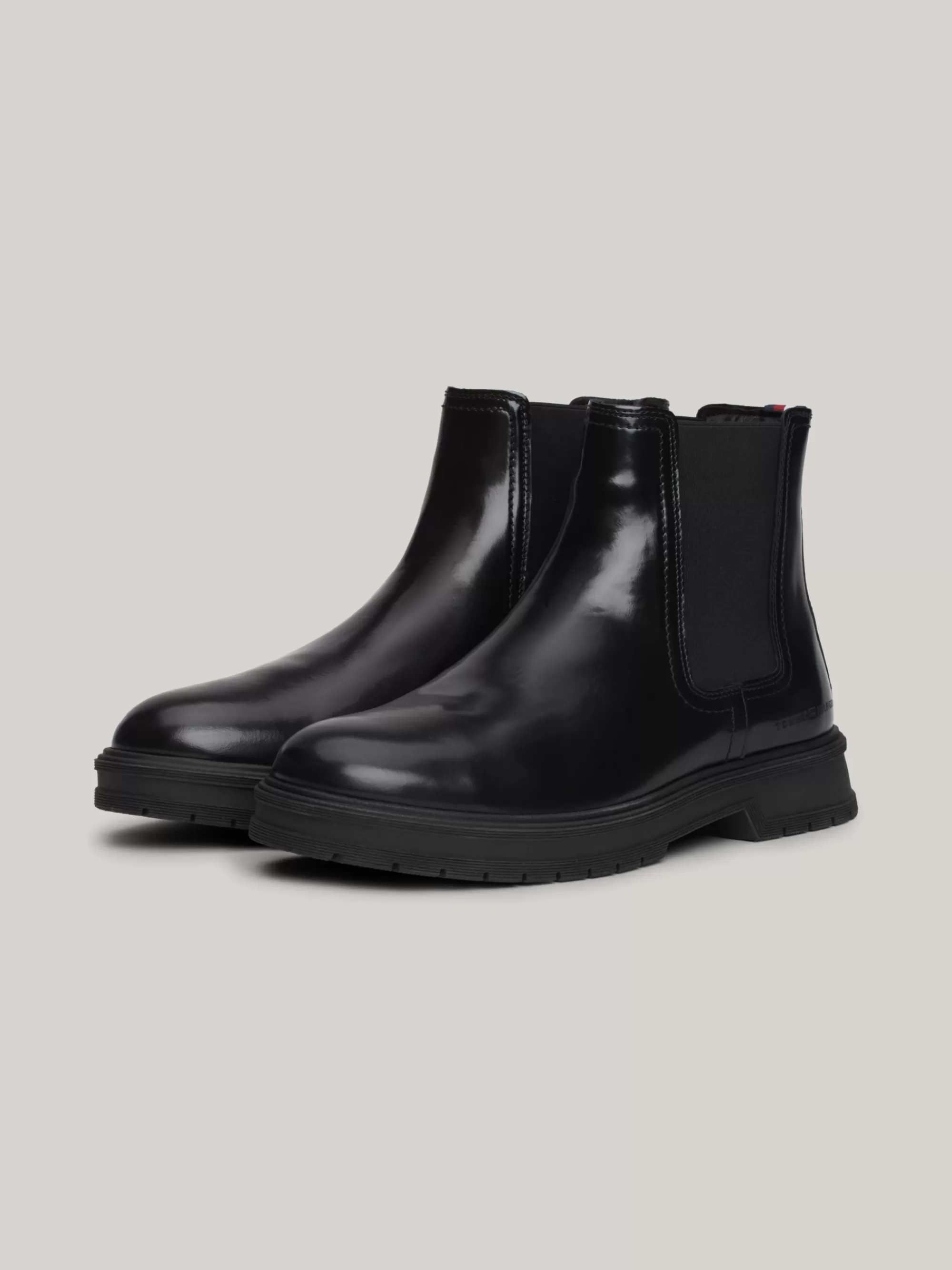 Chelsea Boots | Laarzen*Tommy Hilfiger Chelsea Boot Met Voering En Gelakte Finish BLACK