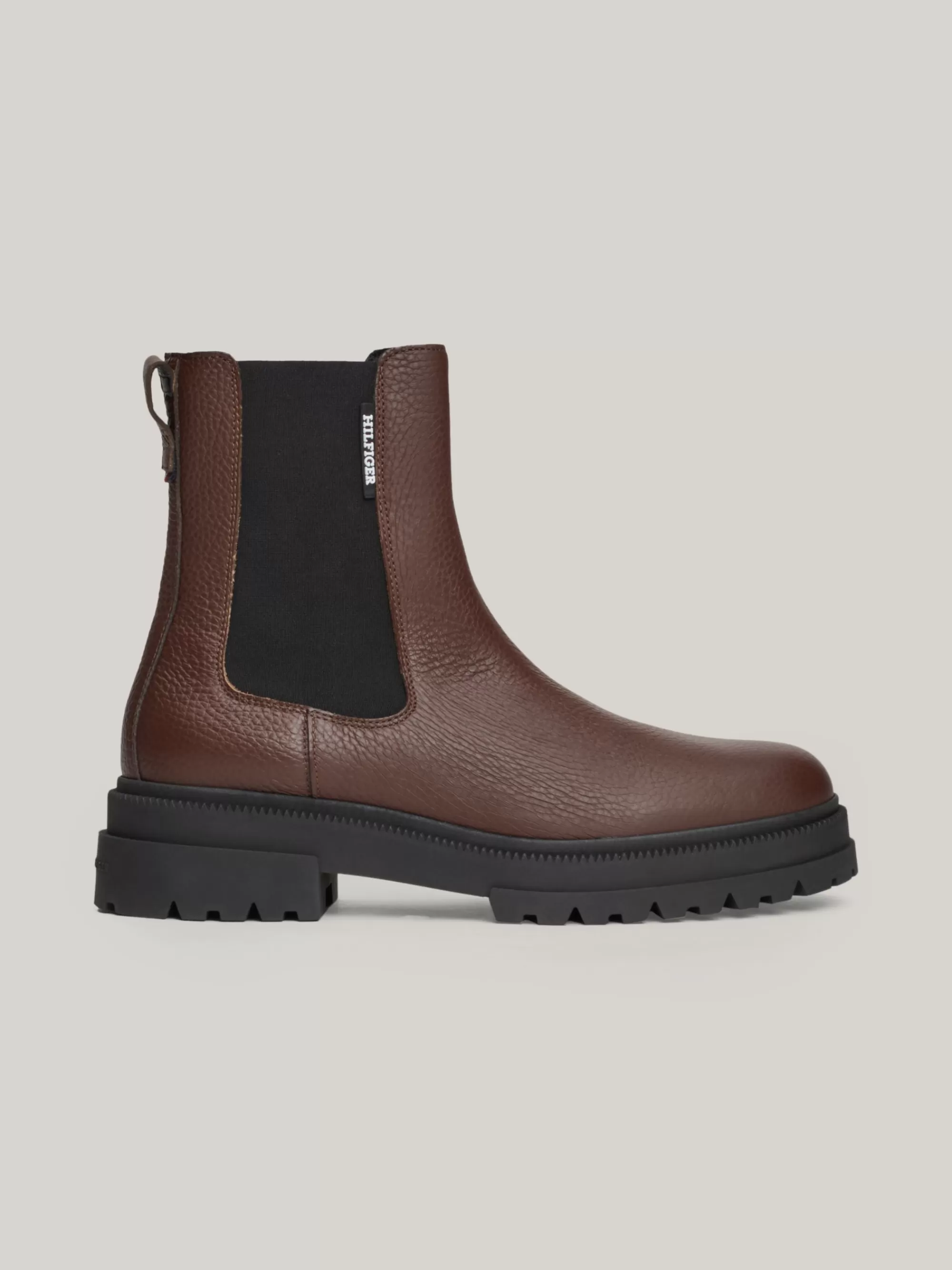 Chelsea Boots | Laarzen*Tommy Hilfiger Chelsea Boot Van Gegranuleerd Leer COCOA