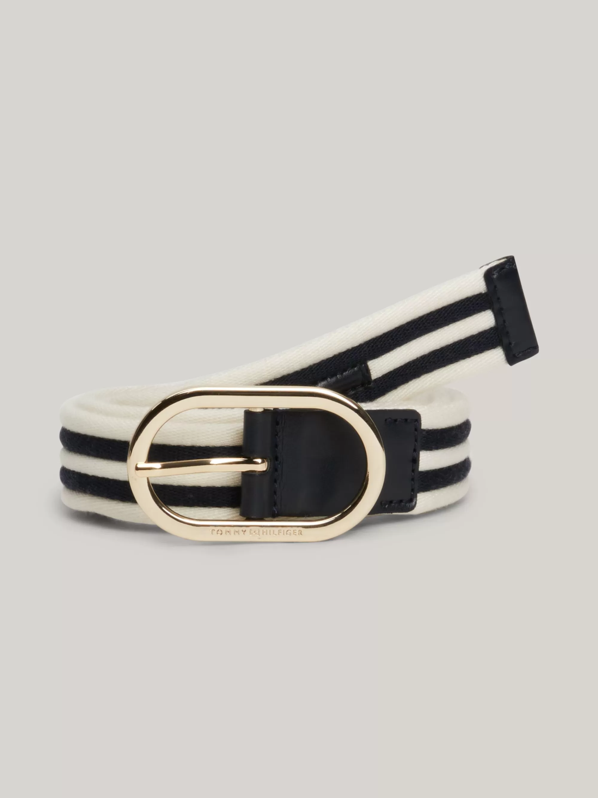 Riemen*Tommy Hilfiger Chic Gestreepte Webbing Riem SPACE BLUE / ECRU