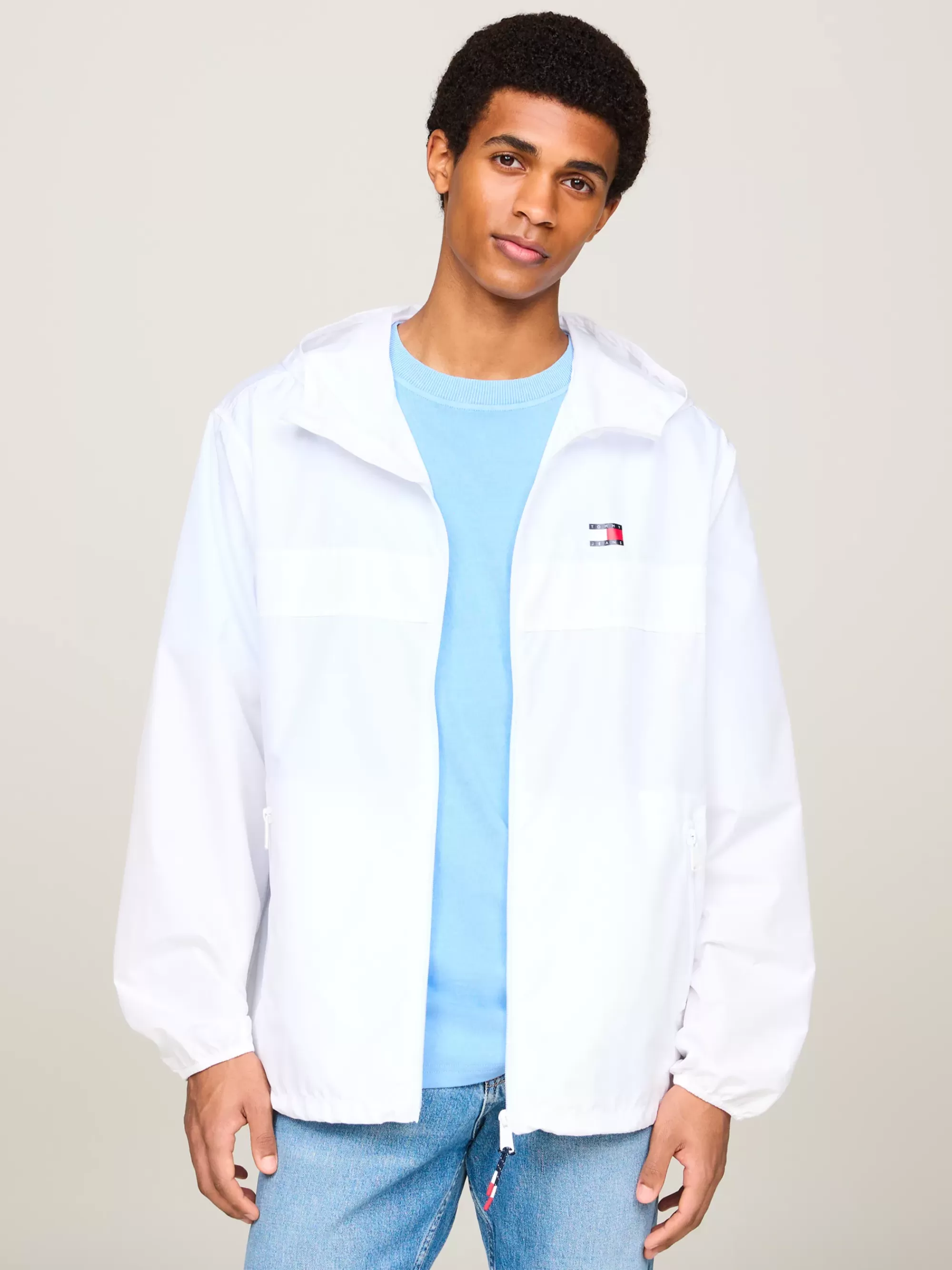 Jassen & Jacks*Tommy Hilfiger Chicago Lichtgewicht Windbreaker Met Rits WHITE