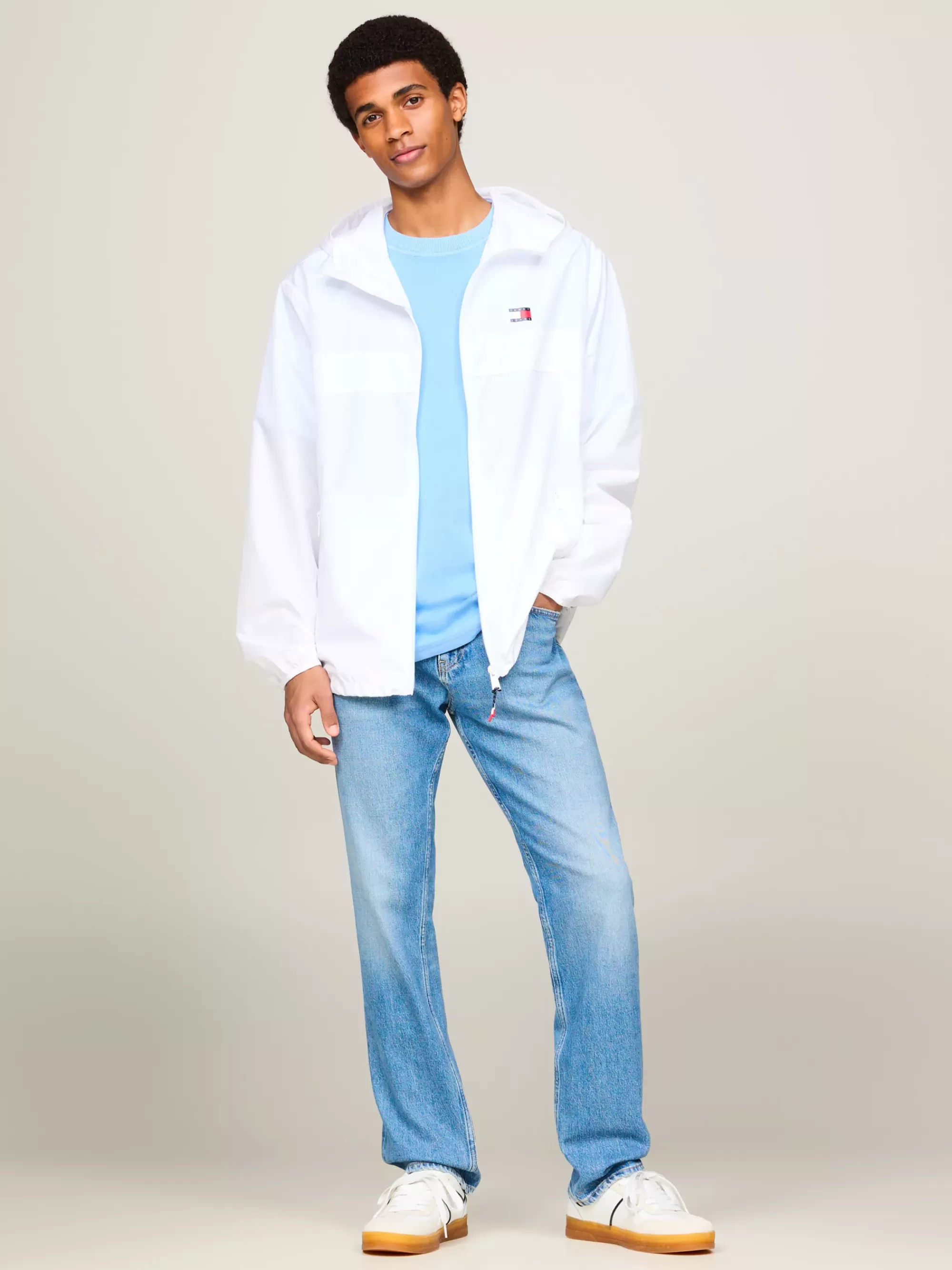 Jassen & Jacks*Tommy Hilfiger Chicago Lichtgewicht Windbreaker Met Rits WHITE