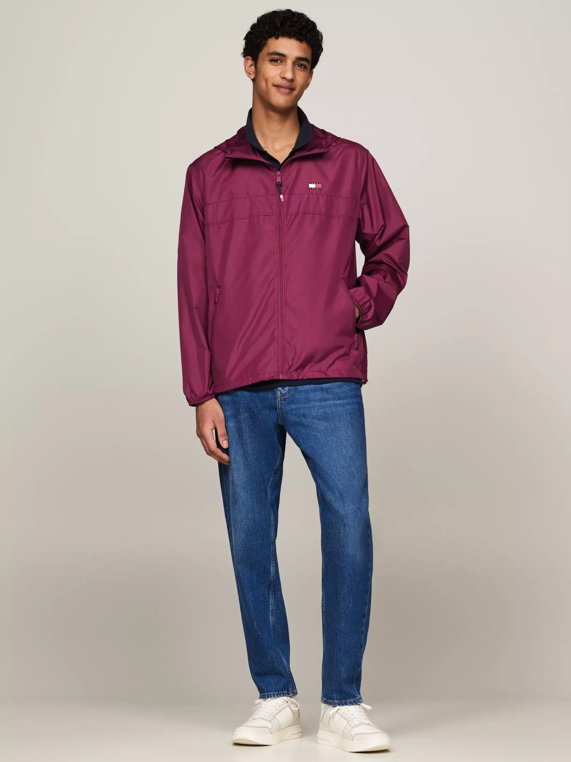 Jassen & Jacks*Tommy Hilfiger Chicago Lichtgewicht Windbreaker Met Rits VALLEY GRAPE