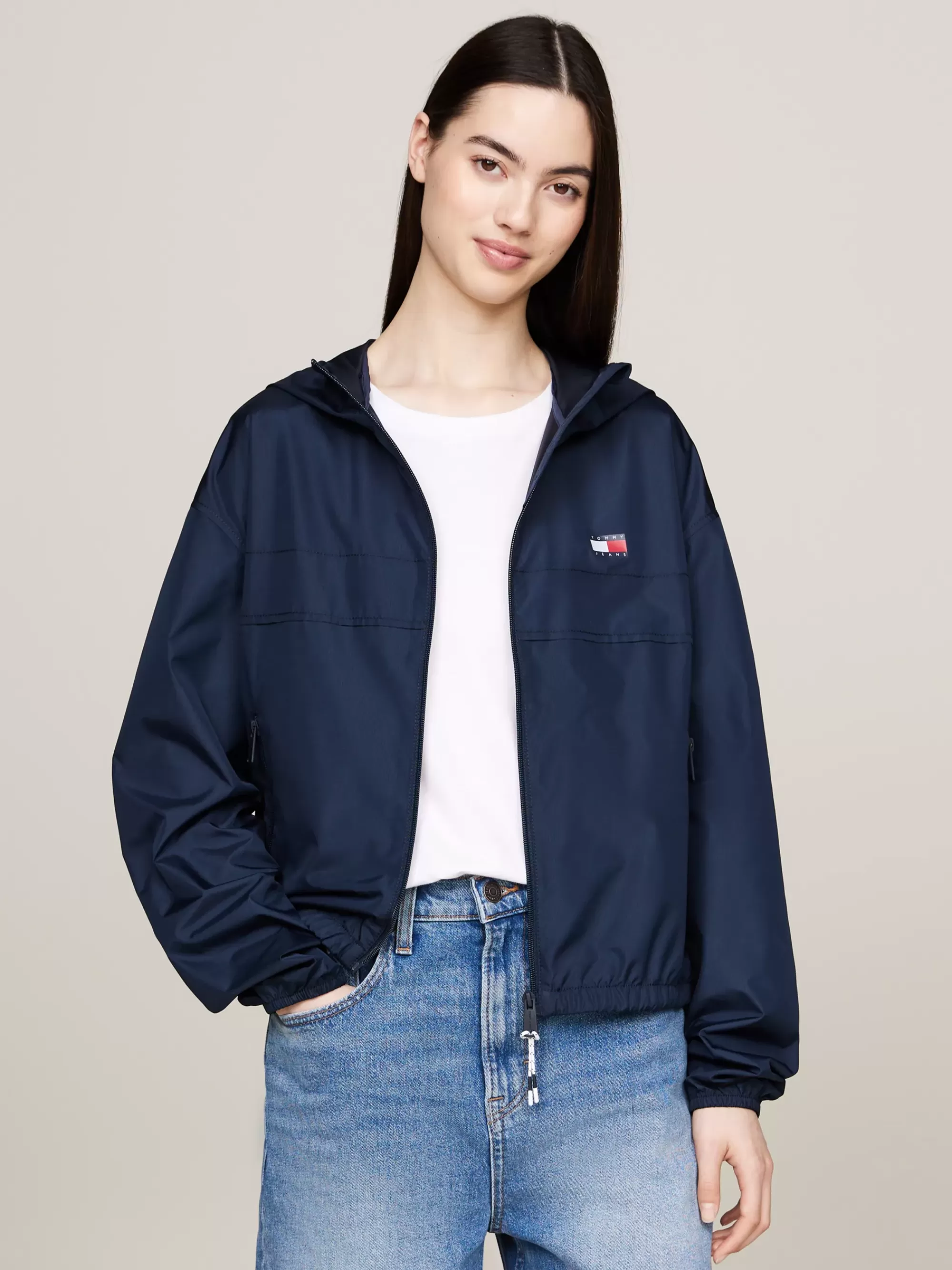 Jassen & Jacks*Tommy Hilfiger Chicago Windbreaker Met Capuchon DARK NIGHT NAVY