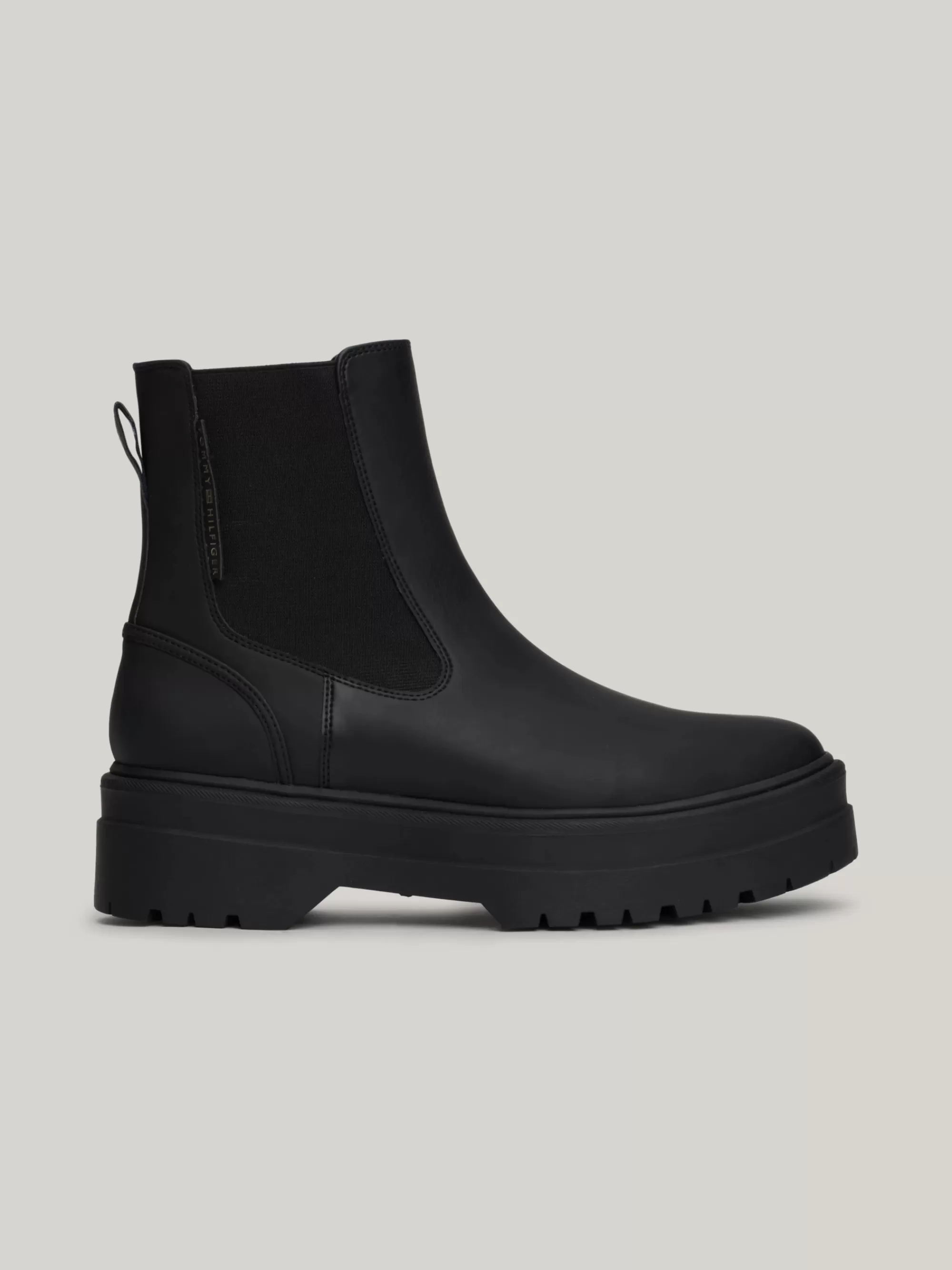 Chelsea Boots | Laarzen & Enkellaarzen*Tommy Hilfiger Chunky Chelsea Boot Met Rubberfinish BLACK