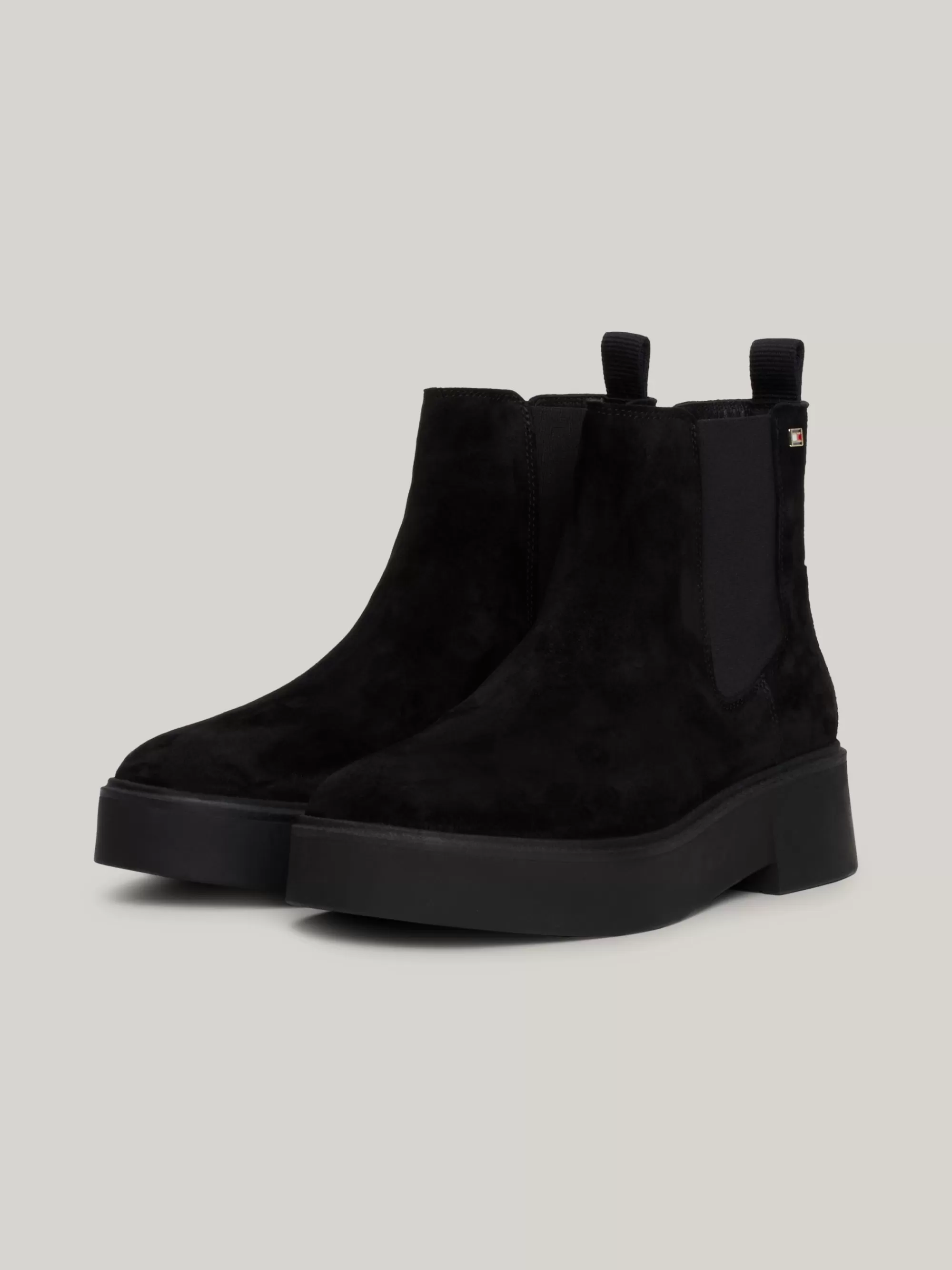 Chelsea Boots | Laarzen & Enkellaarzen*Tommy Hilfiger Chunky Chelsea Boot Van Suède BLACK
