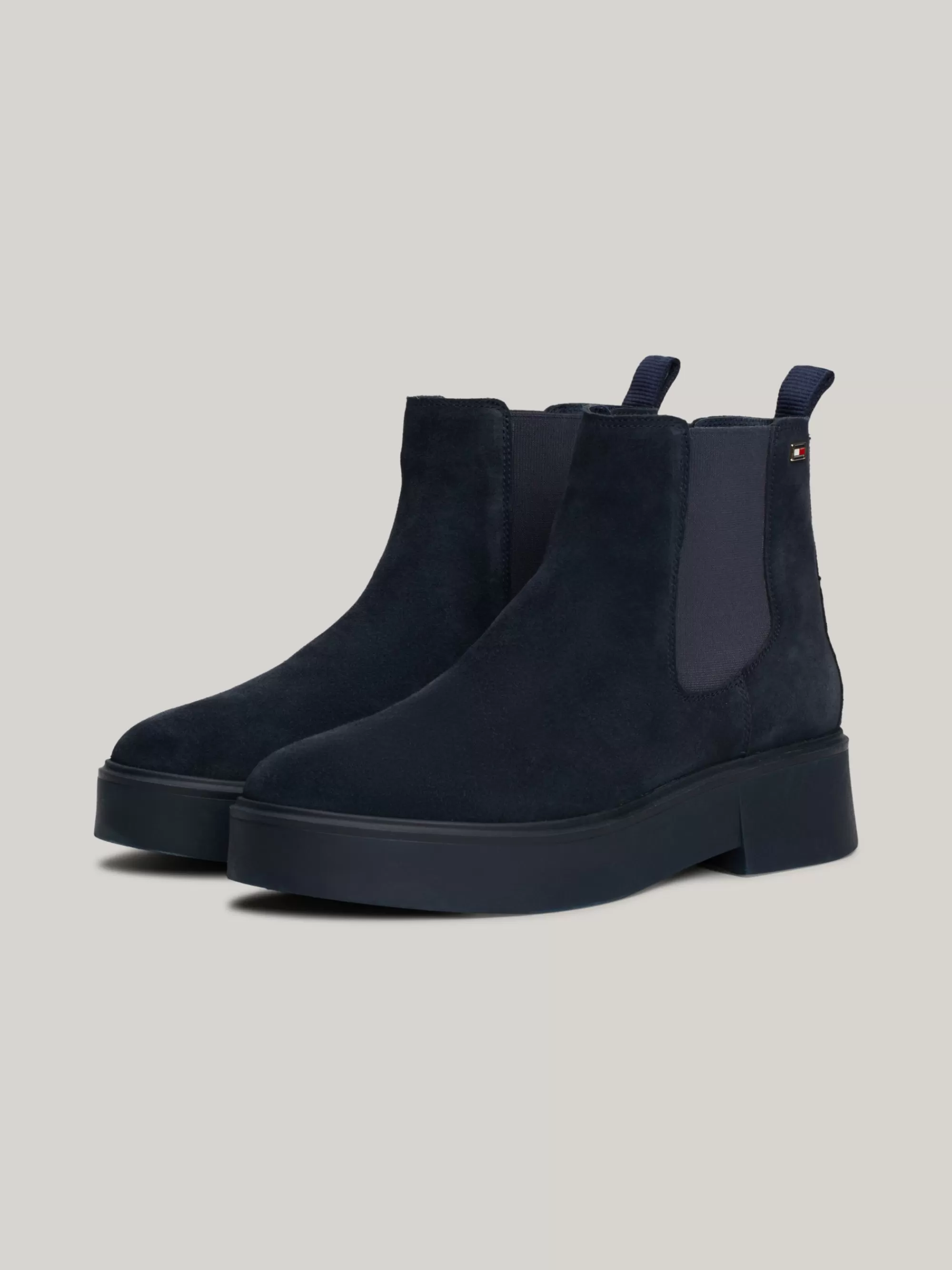 Chelsea Boots | Laarzen & Enkellaarzen*Tommy Hilfiger Chunky Chelsea Boot Van Suède MILITARY DENIM
