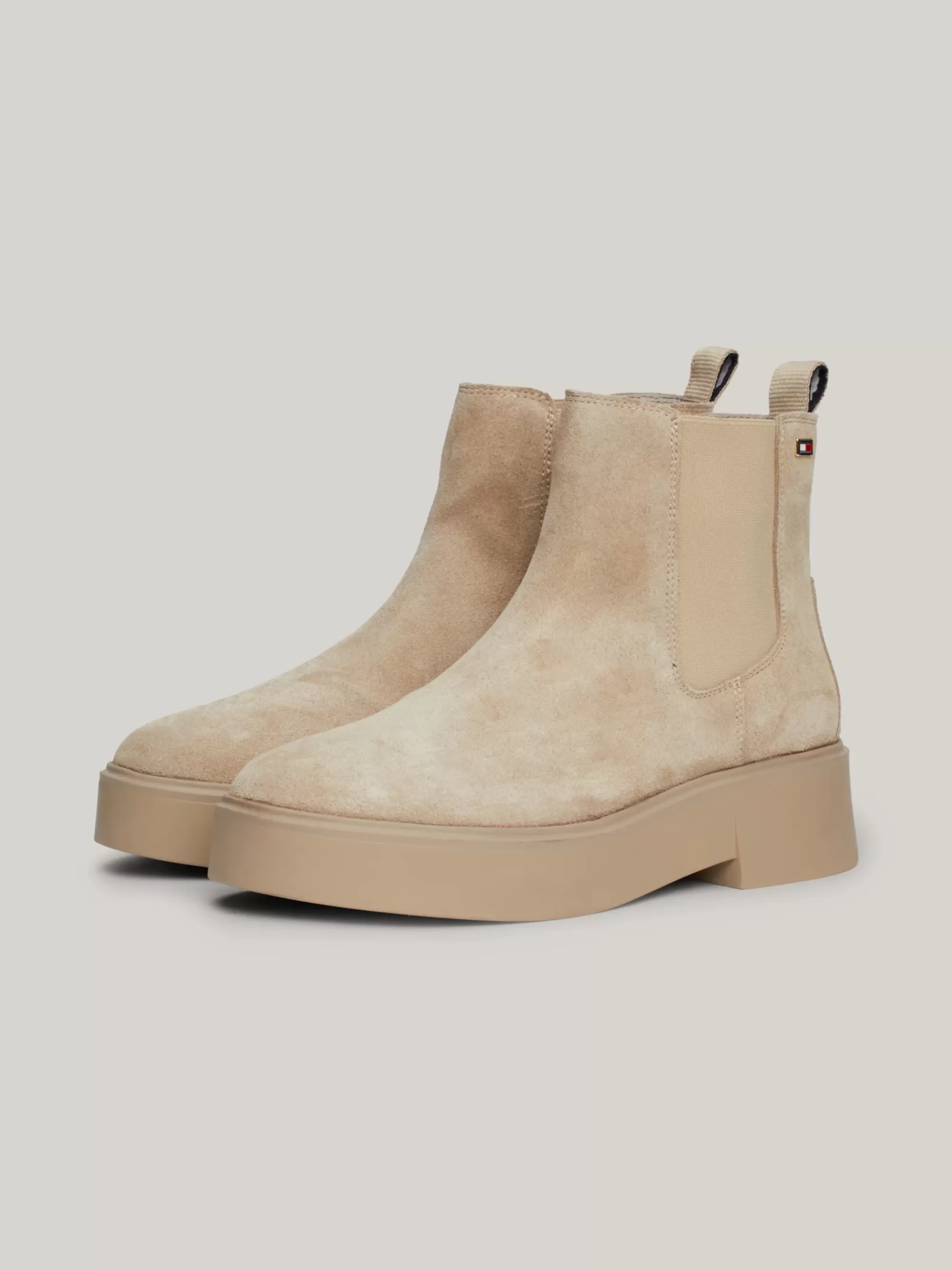 Chelsea Boots | Laarzen & Enkellaarzen*Tommy Hilfiger Chunky Chelsea Boot Van Suède BEIGE