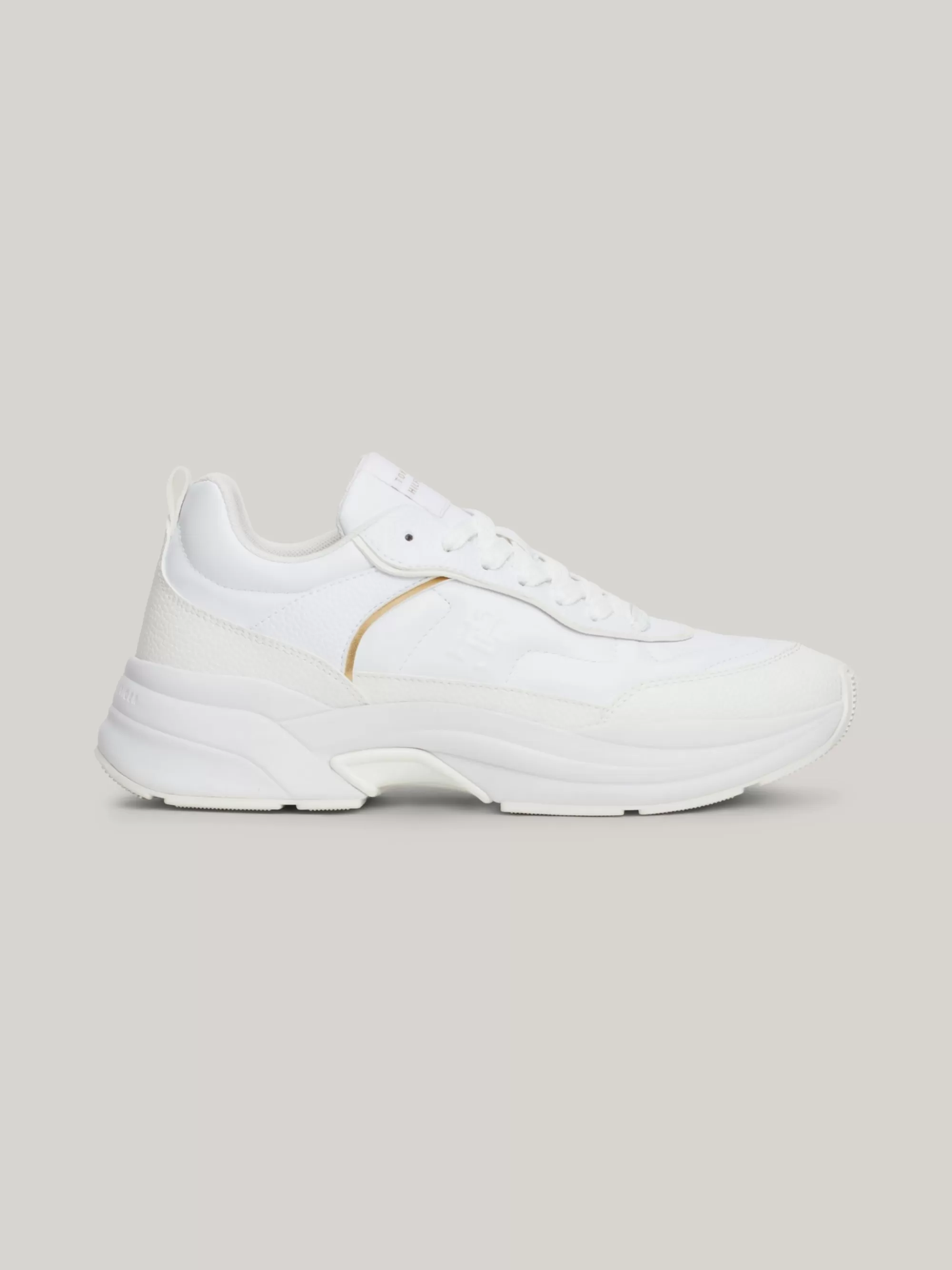 Sneakers*Tommy Hilfiger Chunky Leren Sneaker WHITE