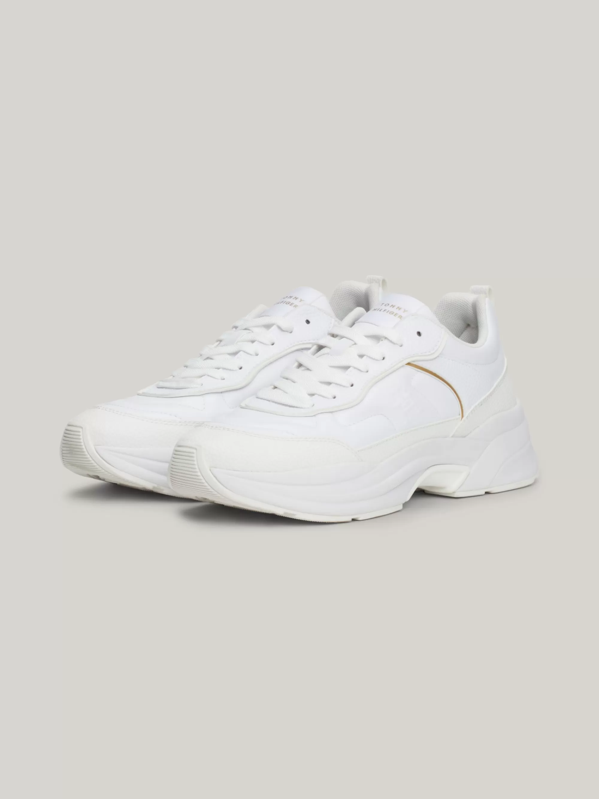 Sneakers*Tommy Hilfiger Chunky Leren Sneaker WHITE