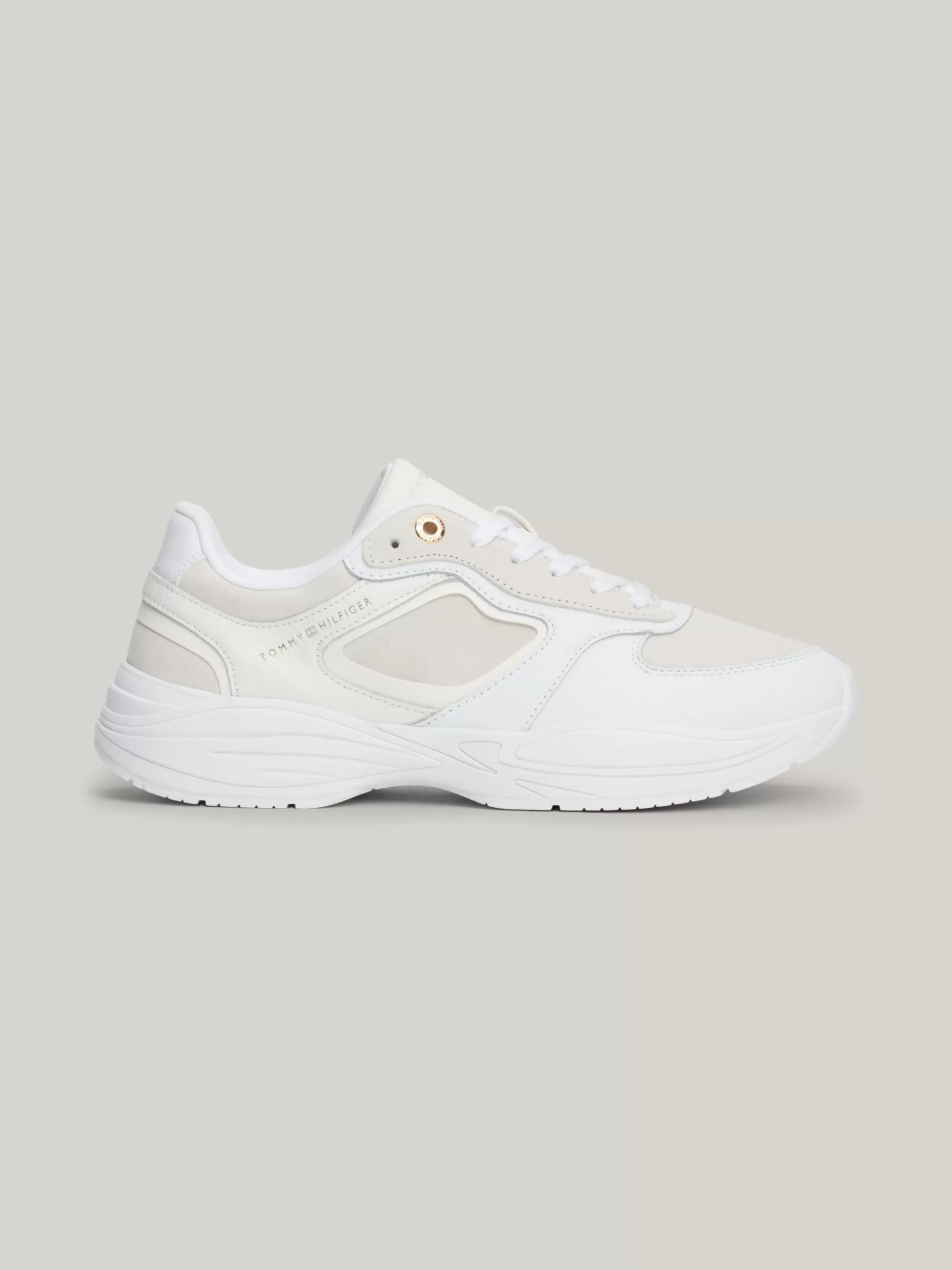 Sneakers*Tommy Hilfiger Chunky Sneaker Met Gemengde Textuur WHITE