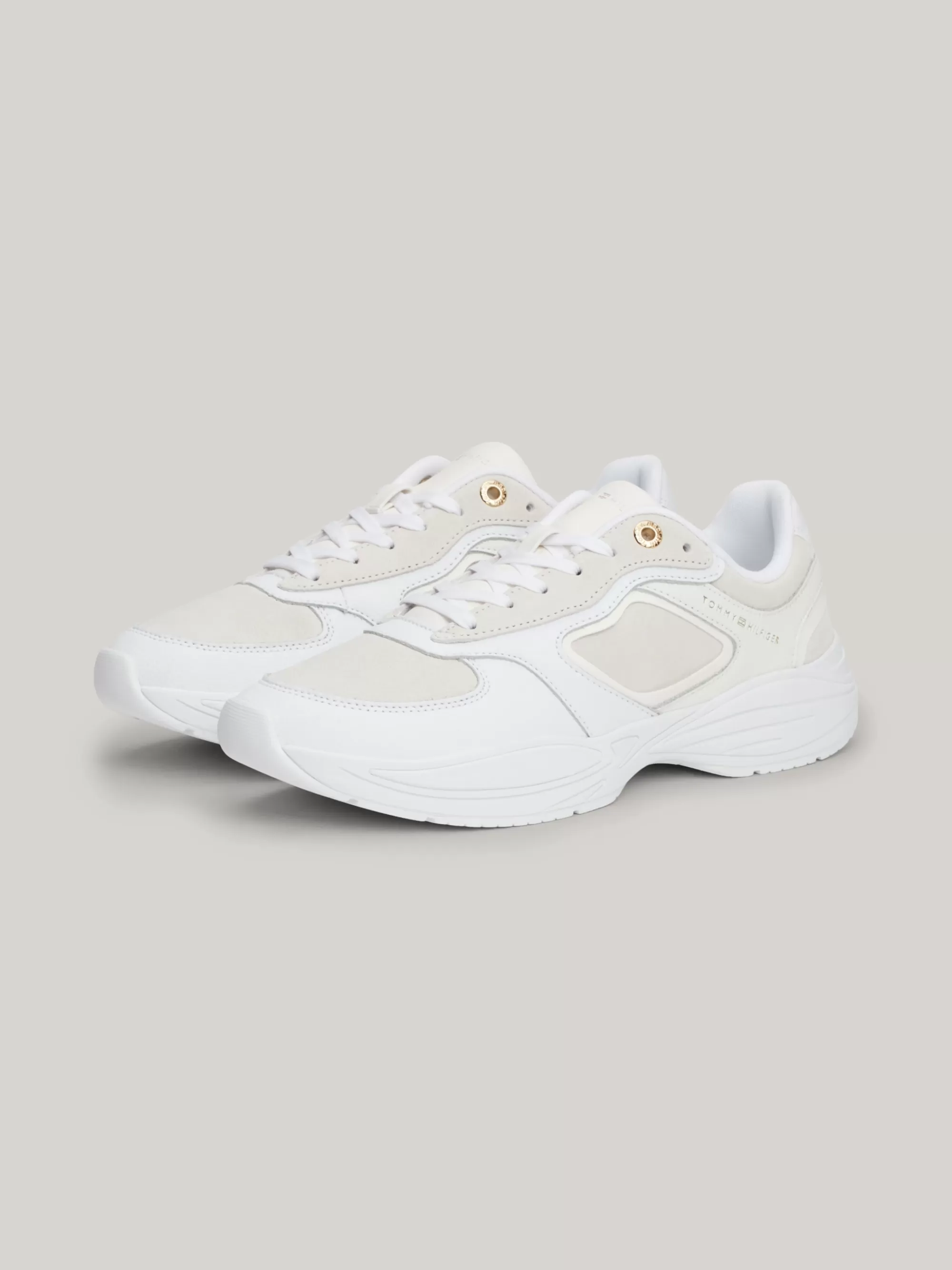 Sneakers*Tommy Hilfiger Chunky Sneaker Met Gemengde Textuur WHITE