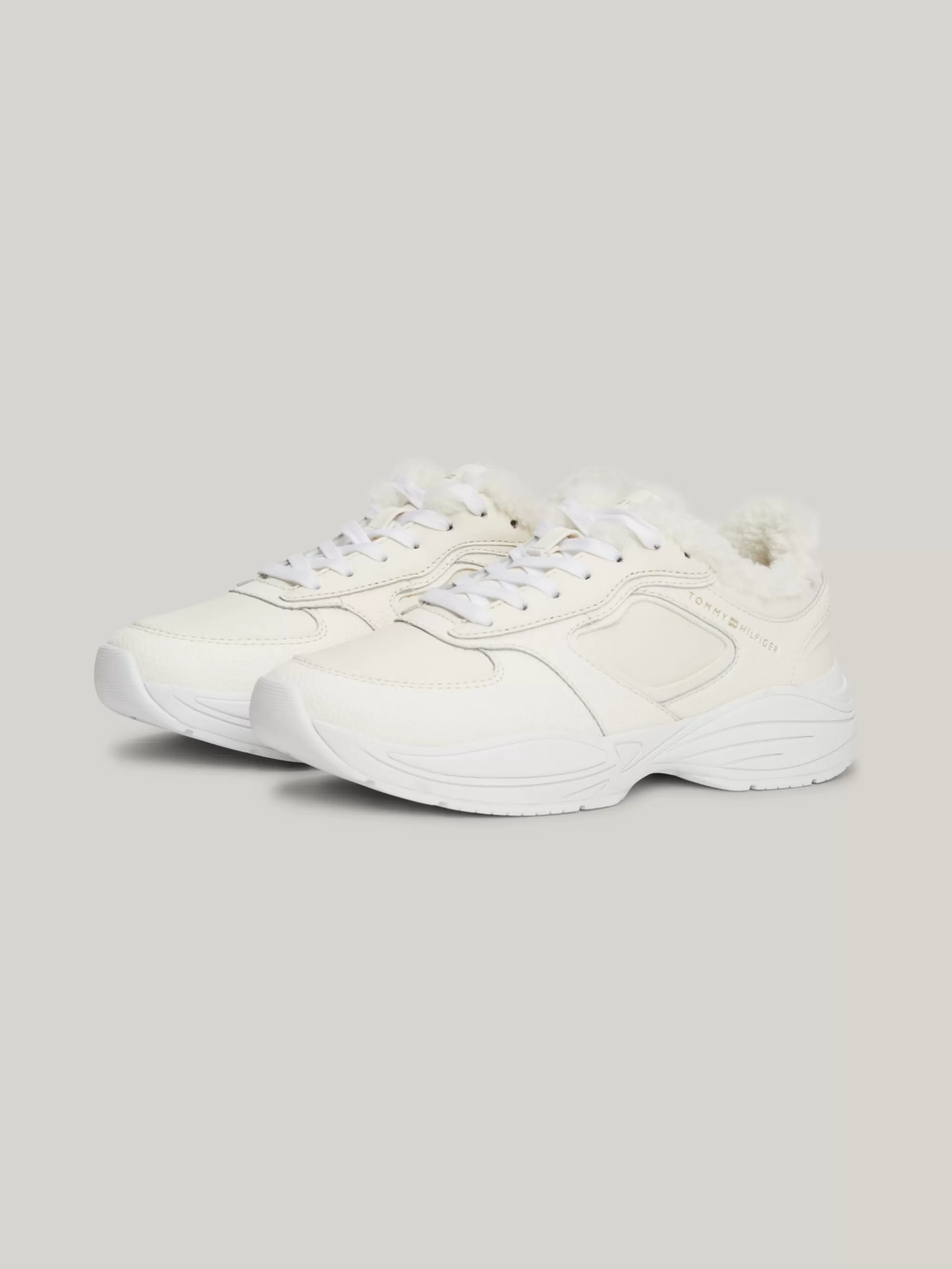 Sneakers*Tommy Hilfiger Chunky Sneaker Met Warme Voering ANCIENT WHITE