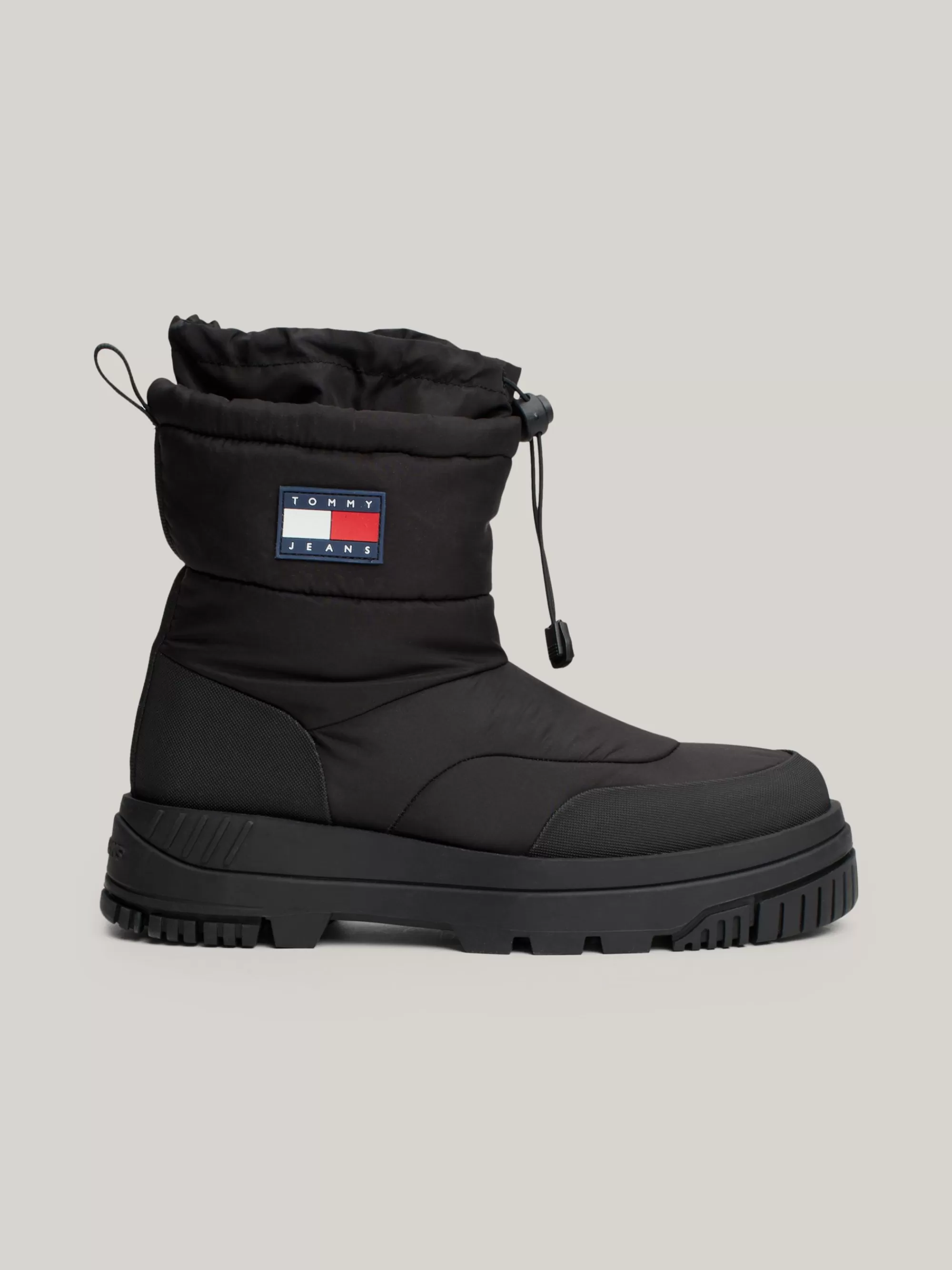 Laarzen*Tommy Hilfiger Chunky Snowboot Met Profielzool En Rubberlogo BLACK