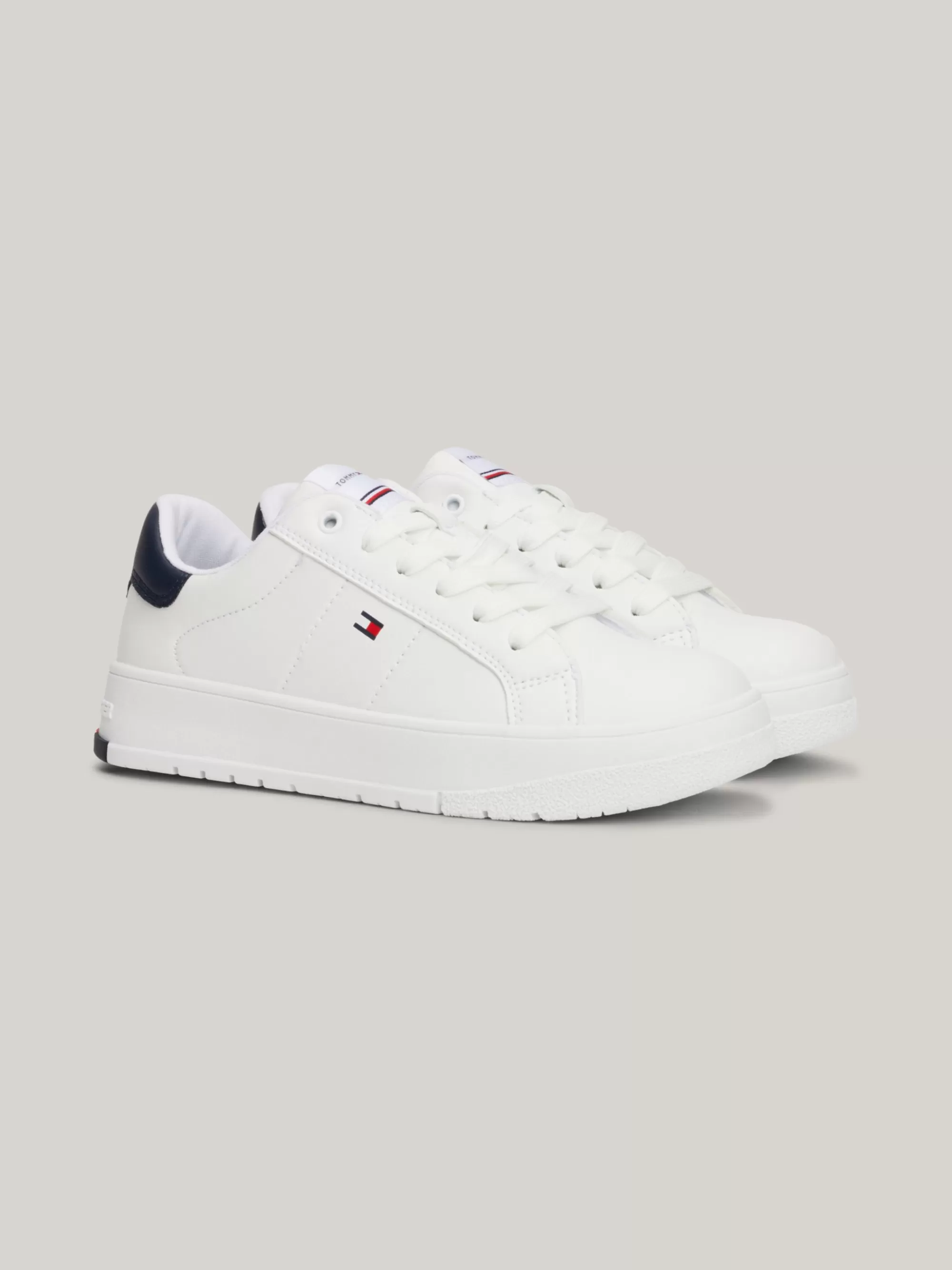 Schoenen & Accessoires*Tommy Hilfiger Chunky Vetersneaker Met Contrasterende Hiel WHITE/BLUE