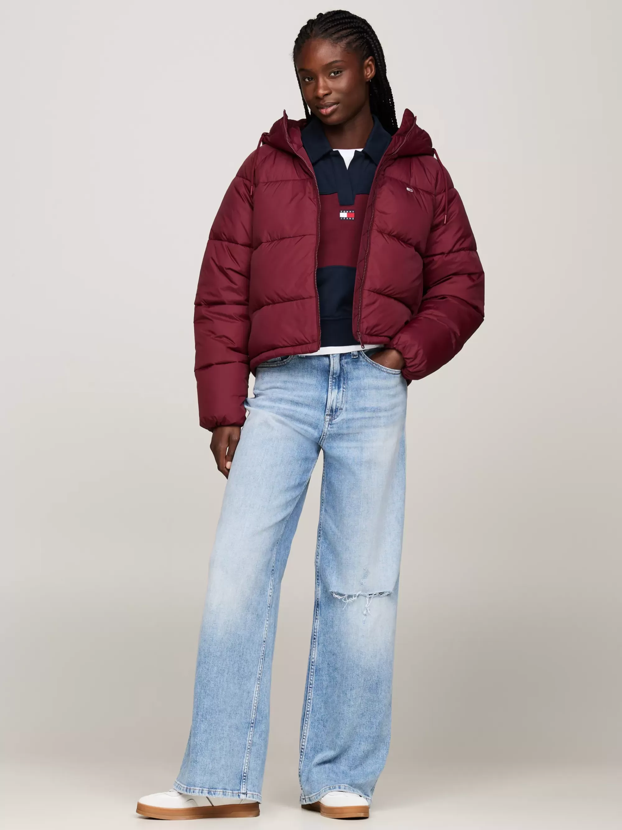 Jeans*Tommy Hilfiger Claire High Rise Distressed Jeans Met Wijde Fit DENIM LIGHT