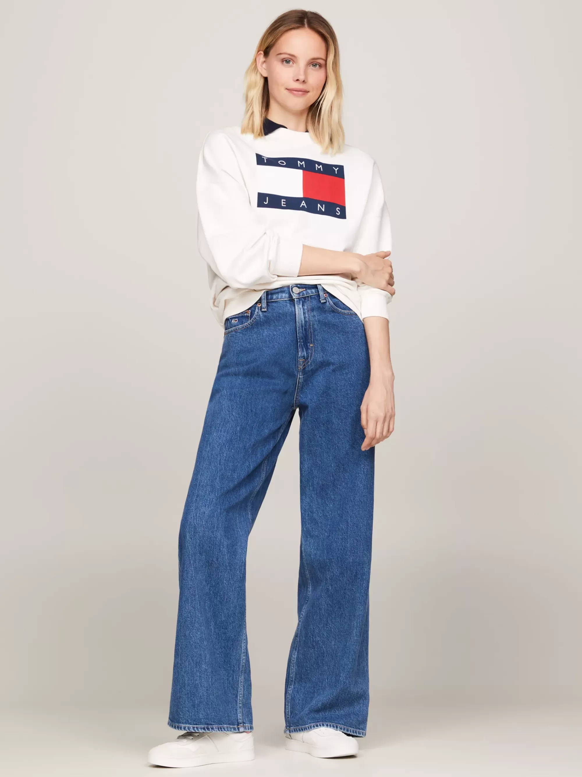 Jeans*Tommy Hilfiger Claire High Rise Jeans Met Wijde Fit DENIM MEDIUM
