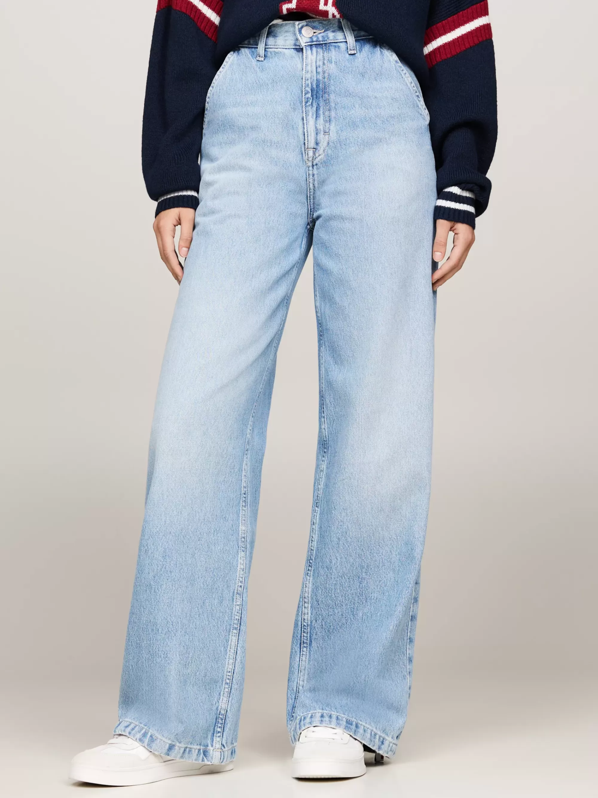 Jeans*Tommy Hilfiger Claire Varsity High Rise Wide Jeans DENIM LIGHT