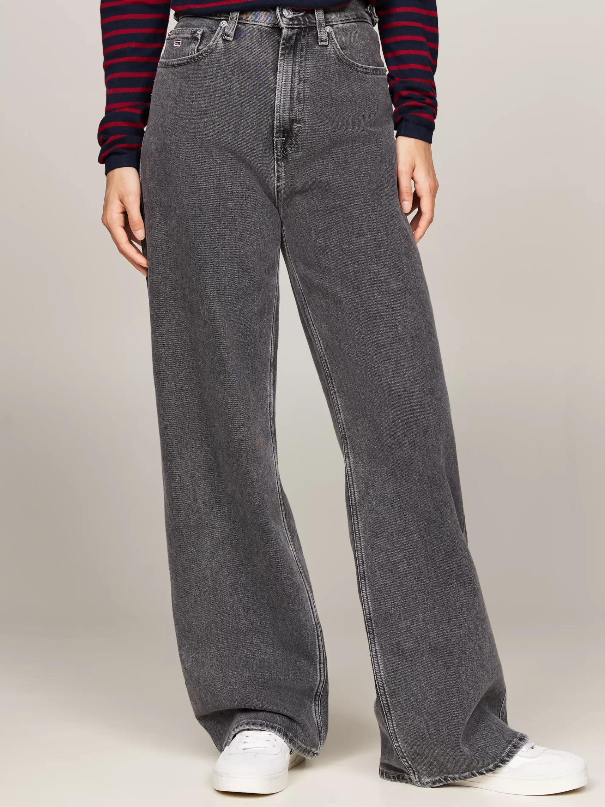 Jeans*Tommy Hilfiger Claire Zwarte Jeans Met Wijde Fit DENIM BLACK