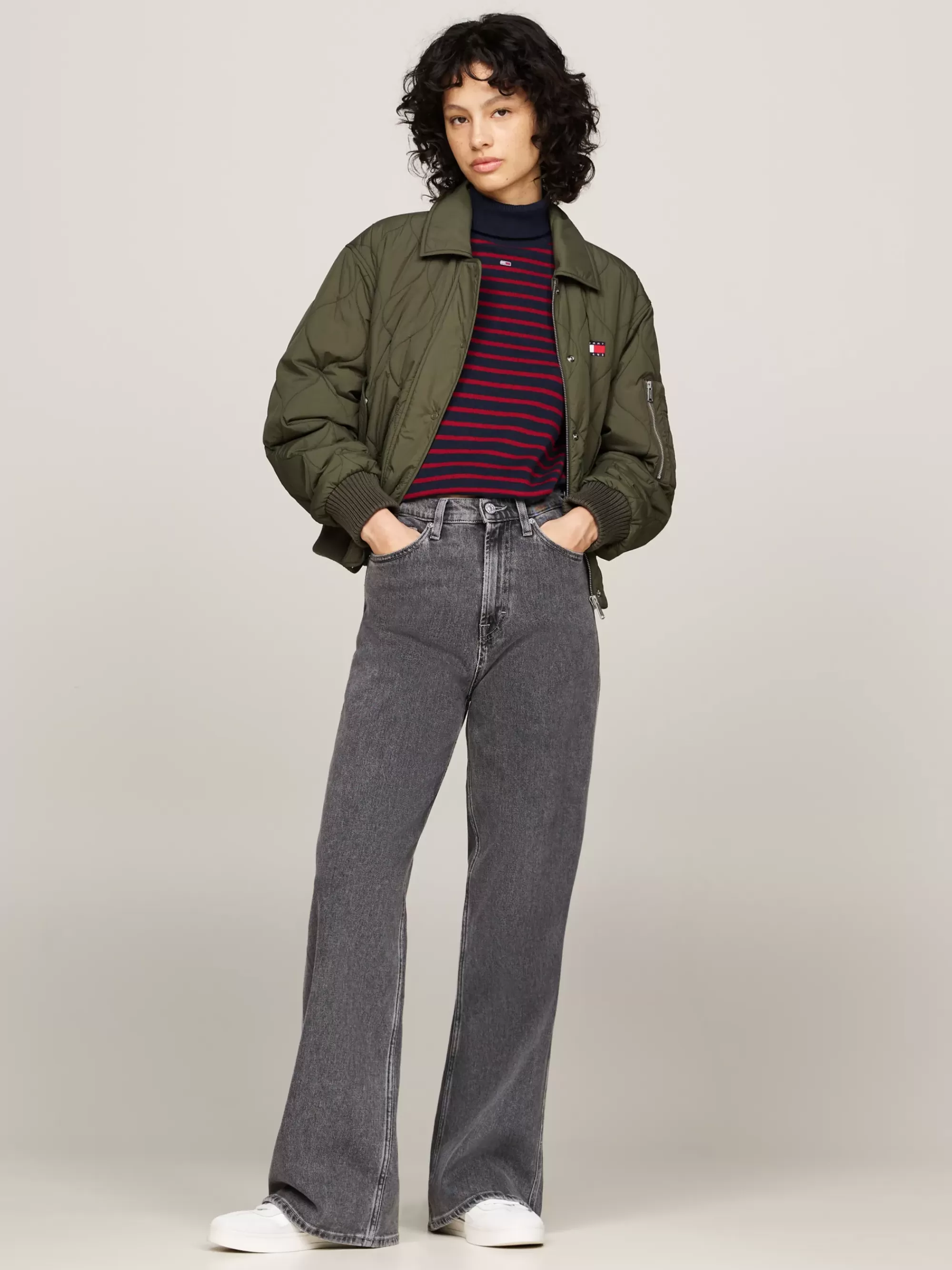 Jeans*Tommy Hilfiger Claire Zwarte Jeans Met Wijde Fit DENIM BLACK