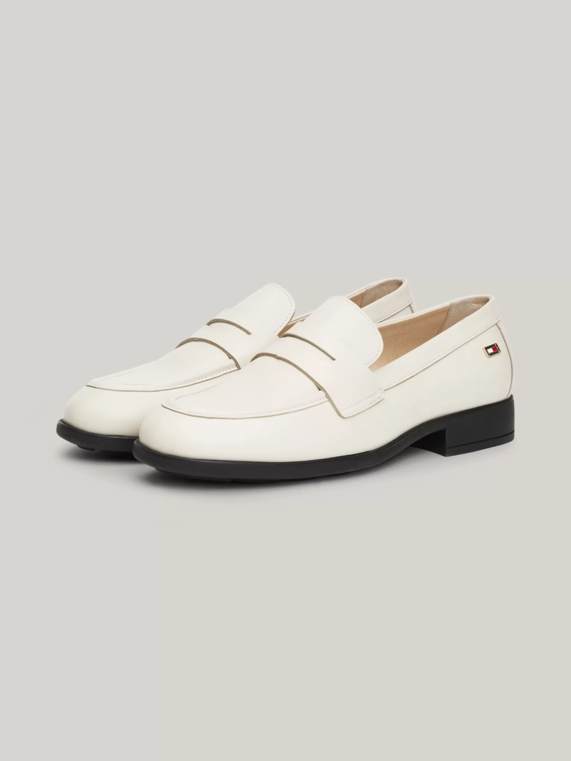 Mocassins & Instappers | Platte Schoenen*Tommy Hilfiger Classic Leren Utility-loafer Met Vlag CLASSIC BEIGE