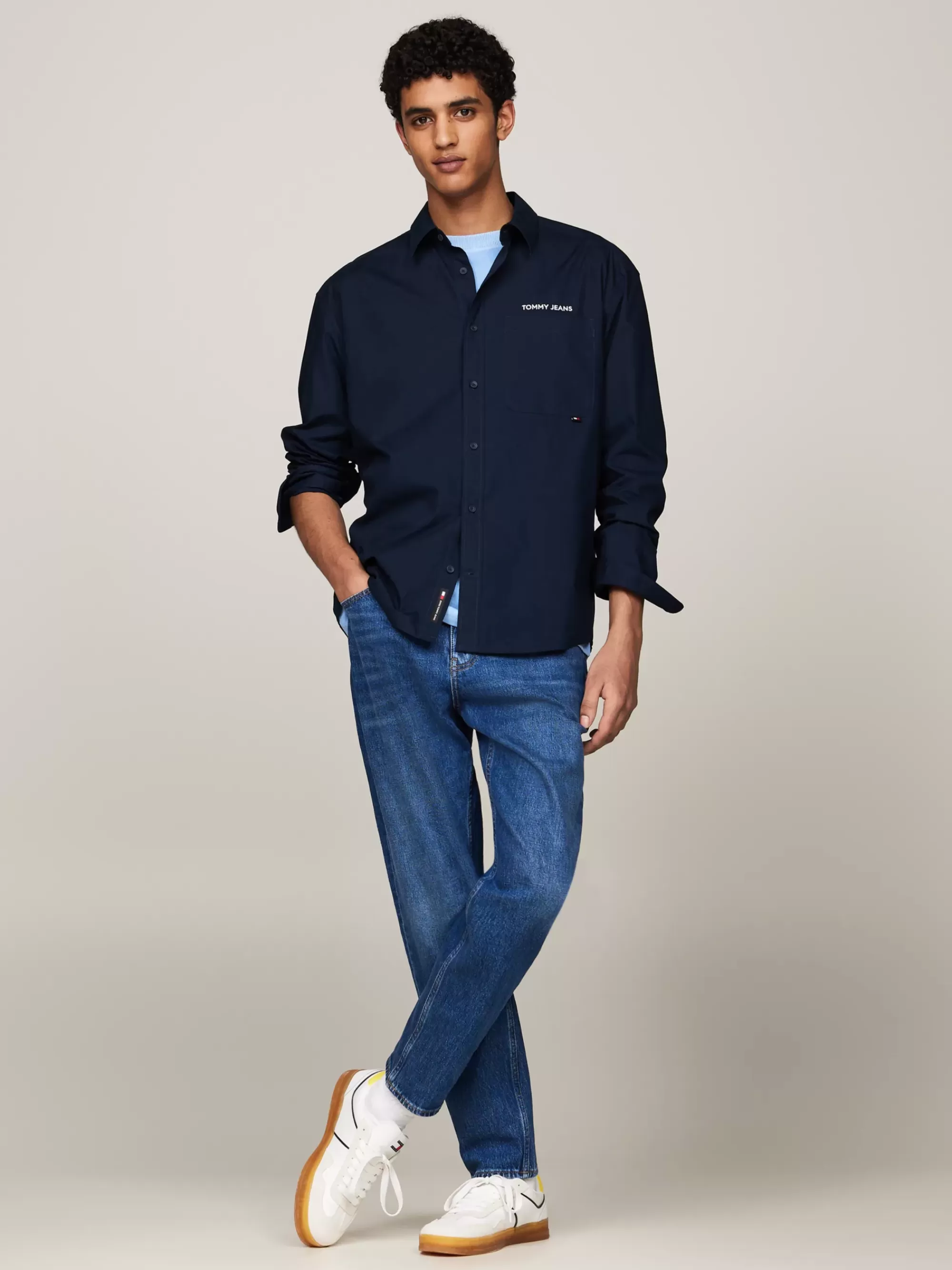Plus Size Kleding & Inclusieve Maten | Overhemden*Tommy Hilfiger Classic Overhemd Met Geborduurd Logo DARK NIGHT NAVY