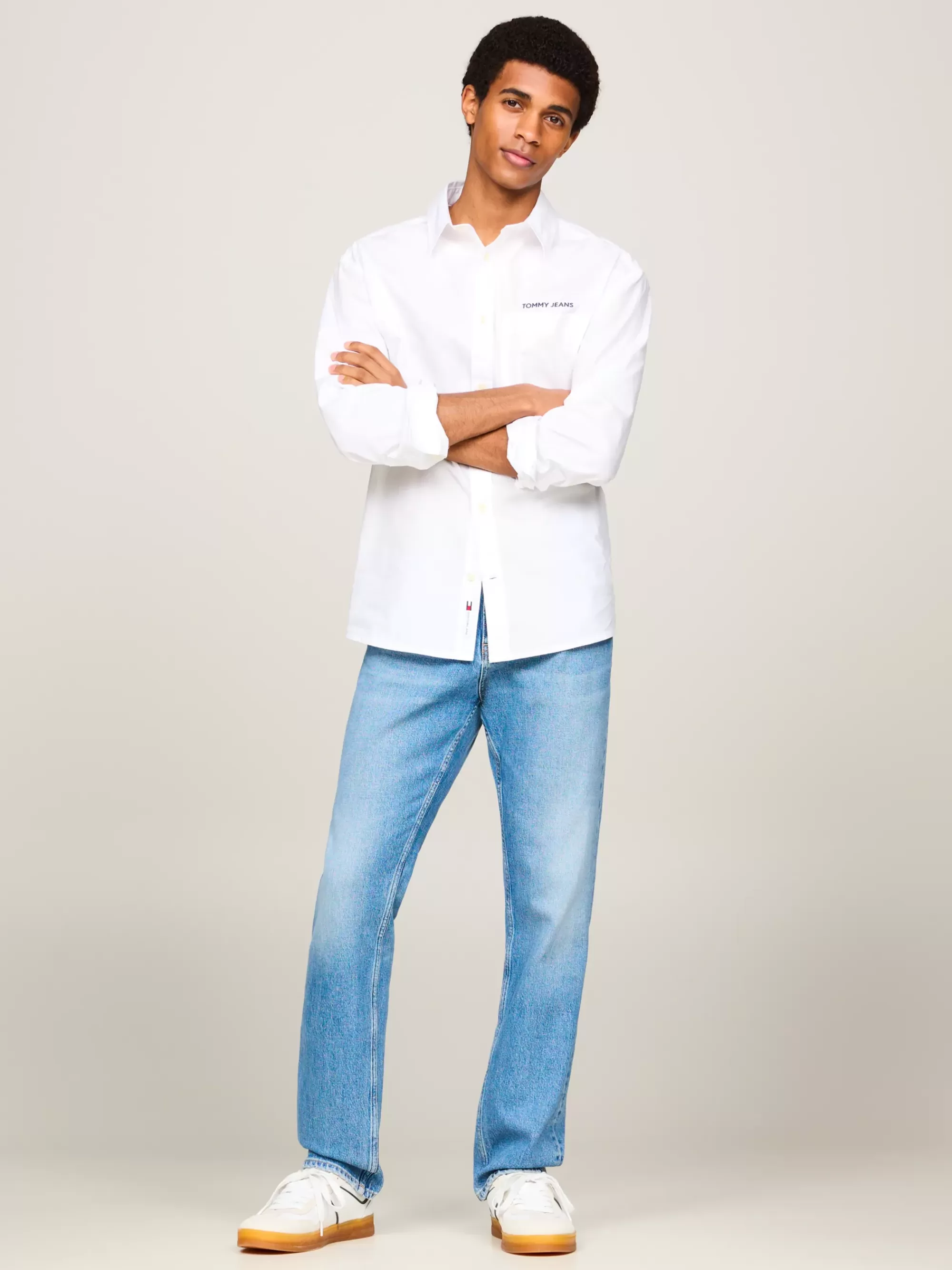 Plus Size Kleding & Inclusieve Maten | Overhemden*Tommy Hilfiger Classic Overhemd Met Geborduurd Logo WHITE