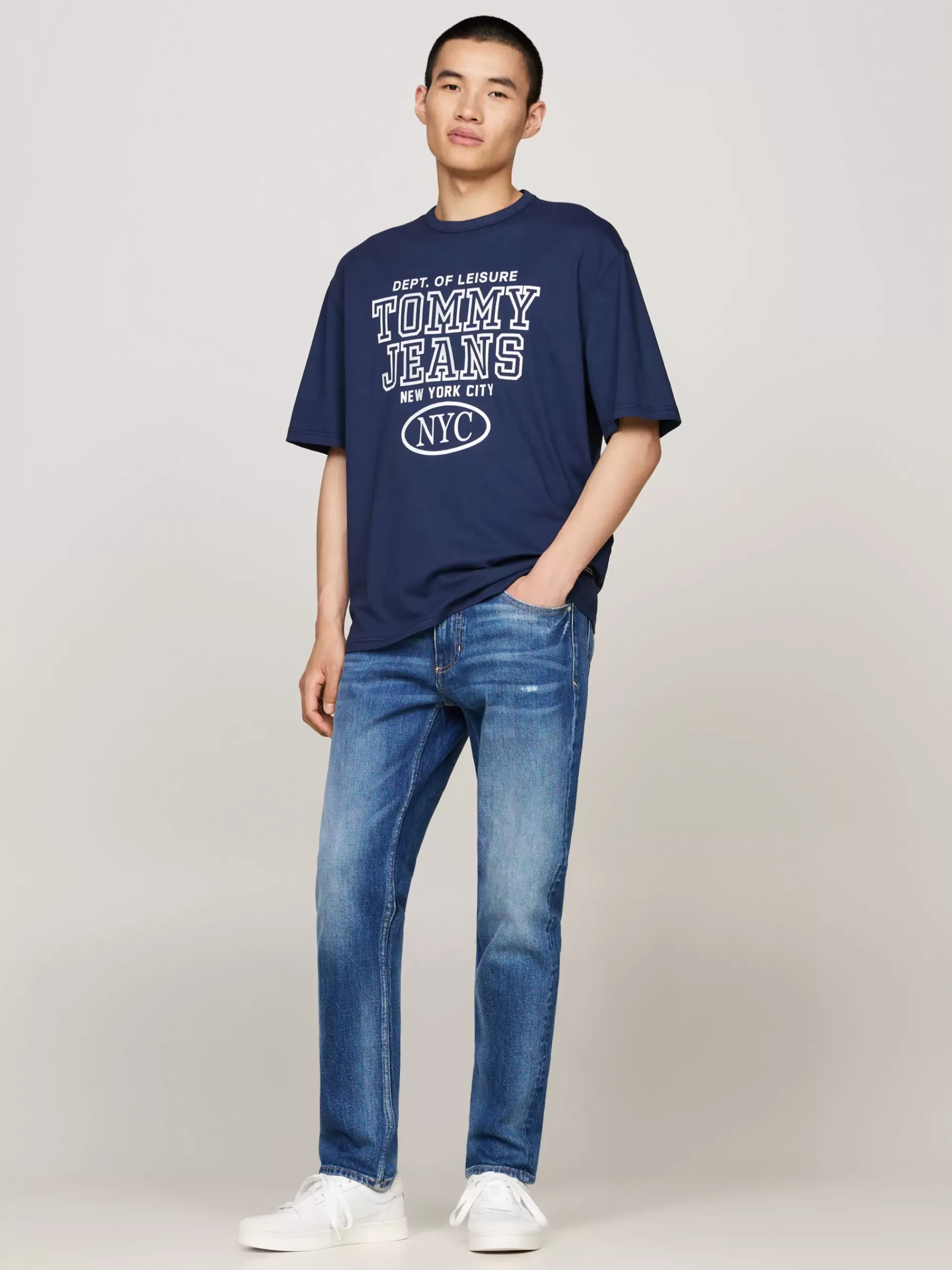 Jeans*Tommy Hilfiger Classic Scanton Y Slim Jeans Met Donkere Wassing DENIM MEDIUM