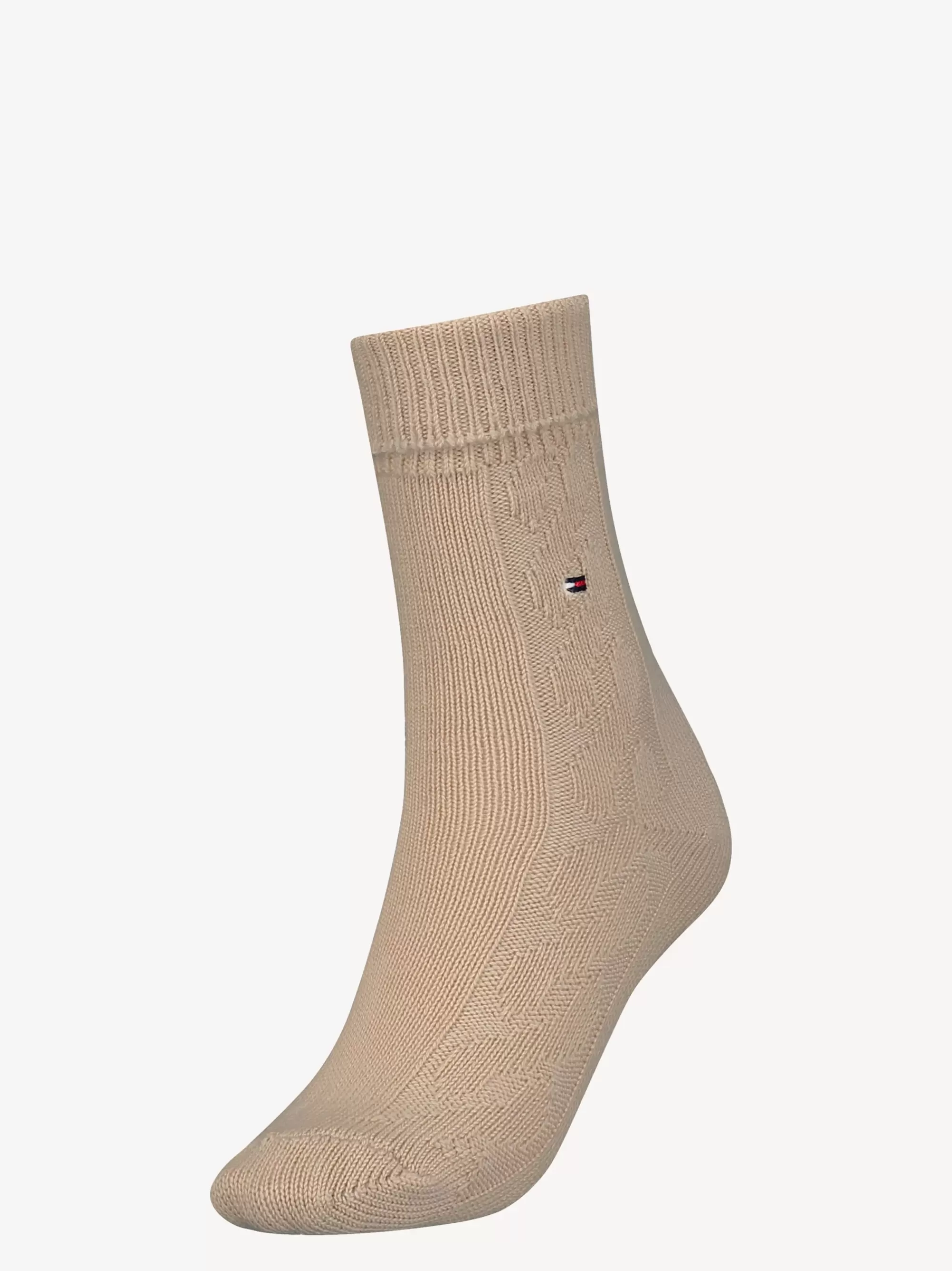 Sokken & Panty's*Tommy Hilfiger Classics Kabelgebreide Sokken SAND