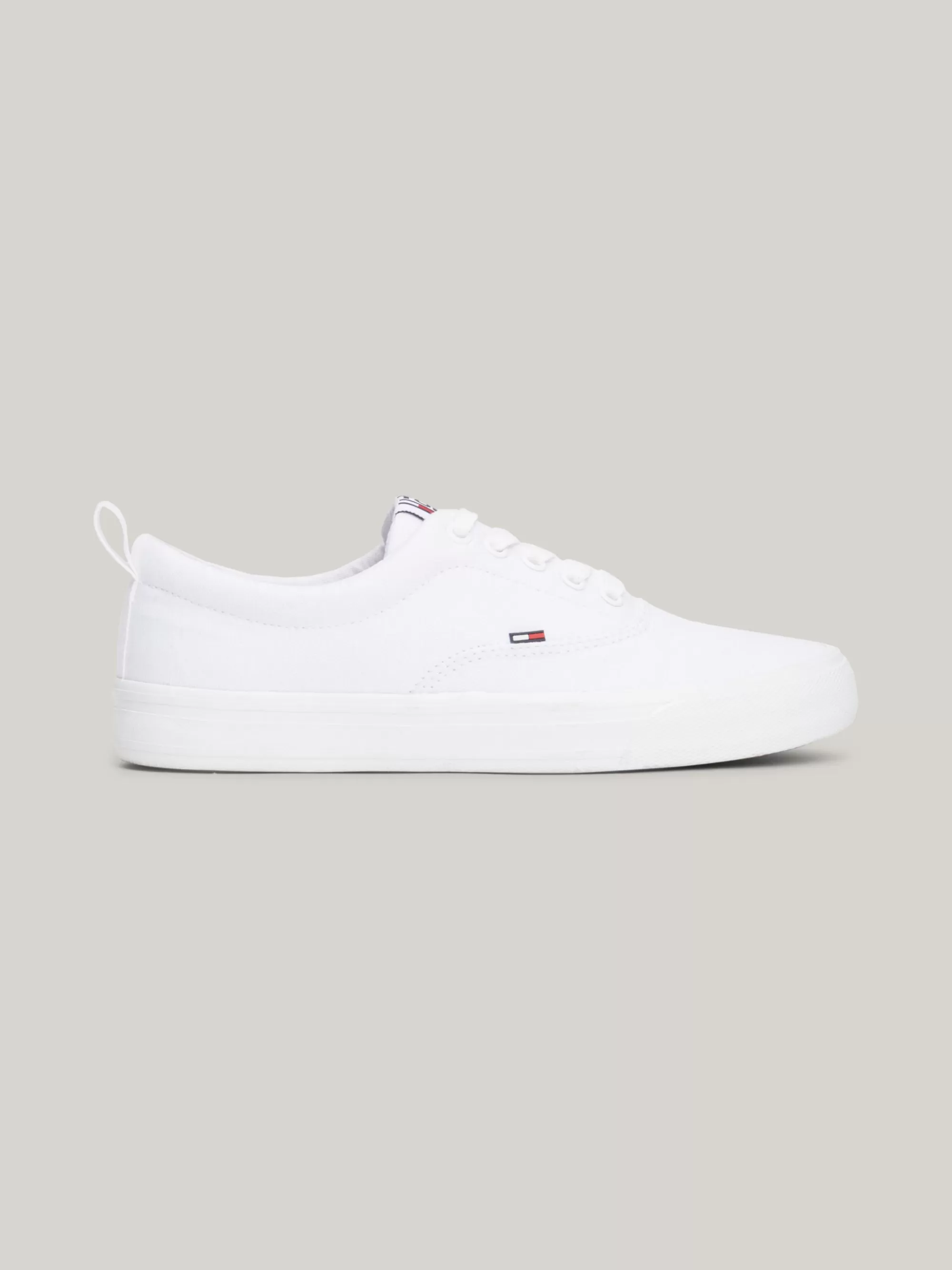 Sneakers*Tommy Hilfiger Classics Lage Sneaker Van Katoen WHITE