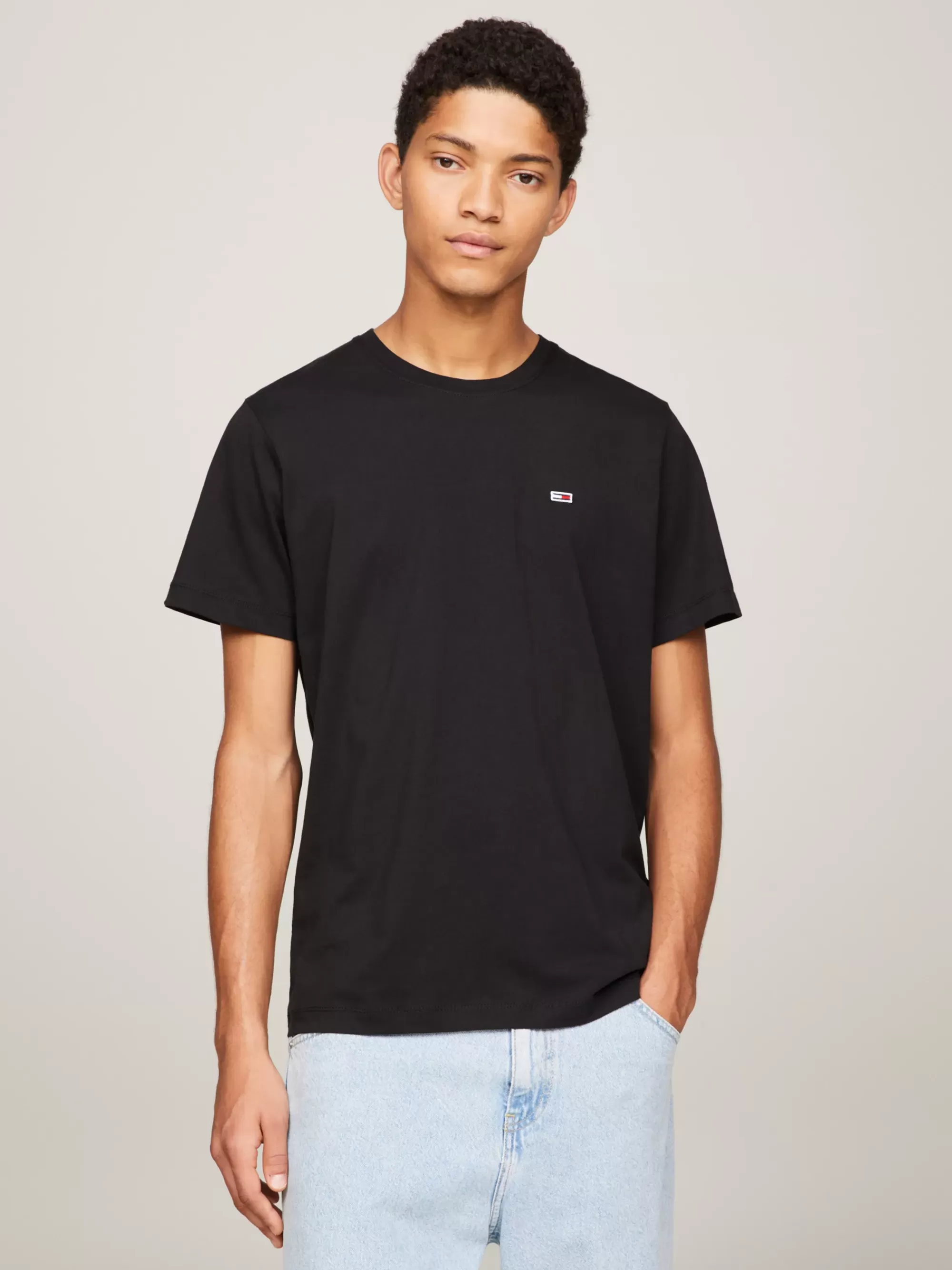 T-Shirts*Tommy Hilfiger Classics Regular Fit T-shirt Van Biologisch Katoen BLACK