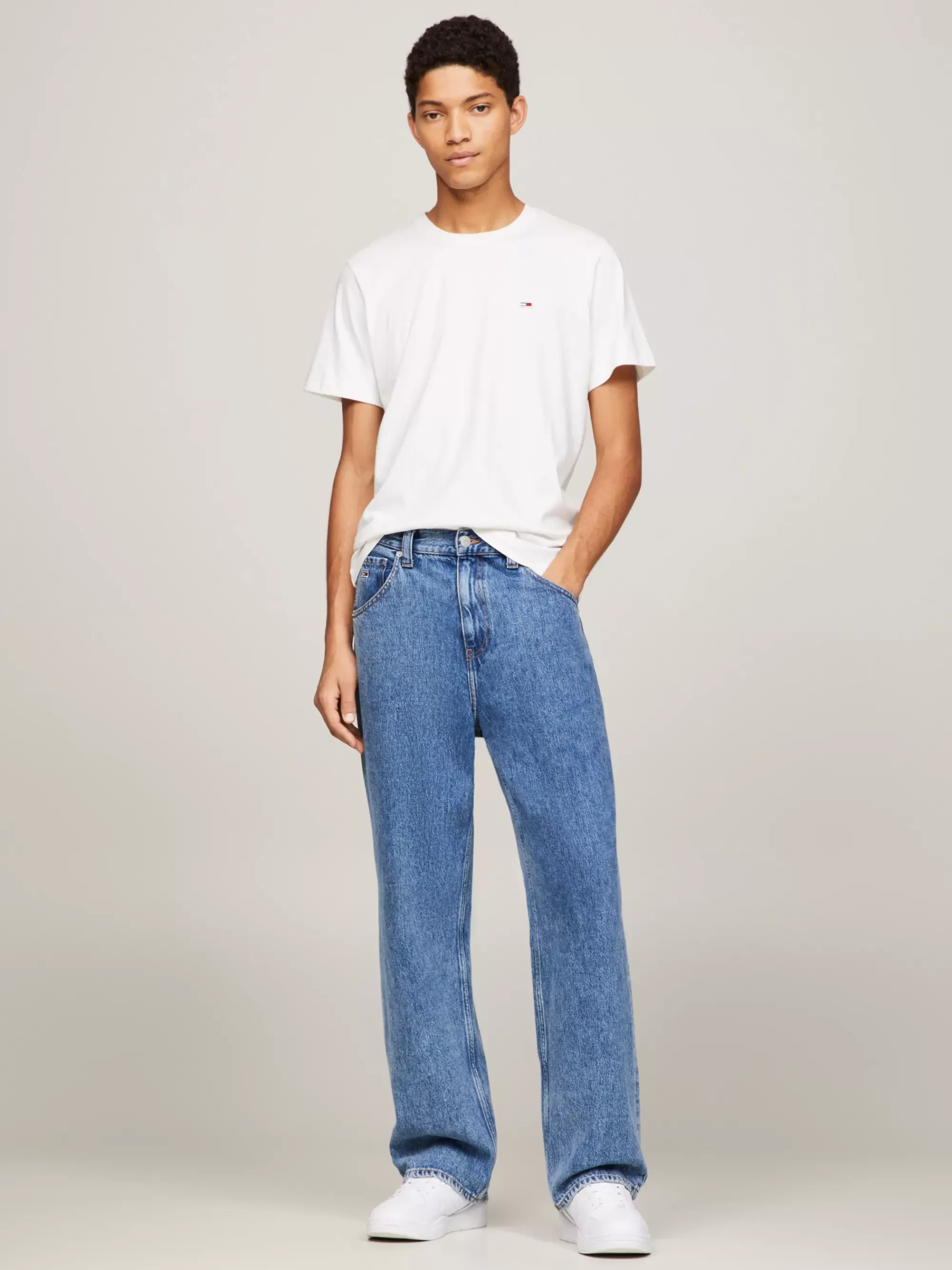 T-Shirts*Tommy Hilfiger Classics Regular Fit T-shirt Van Biologisch Katoen WHITE